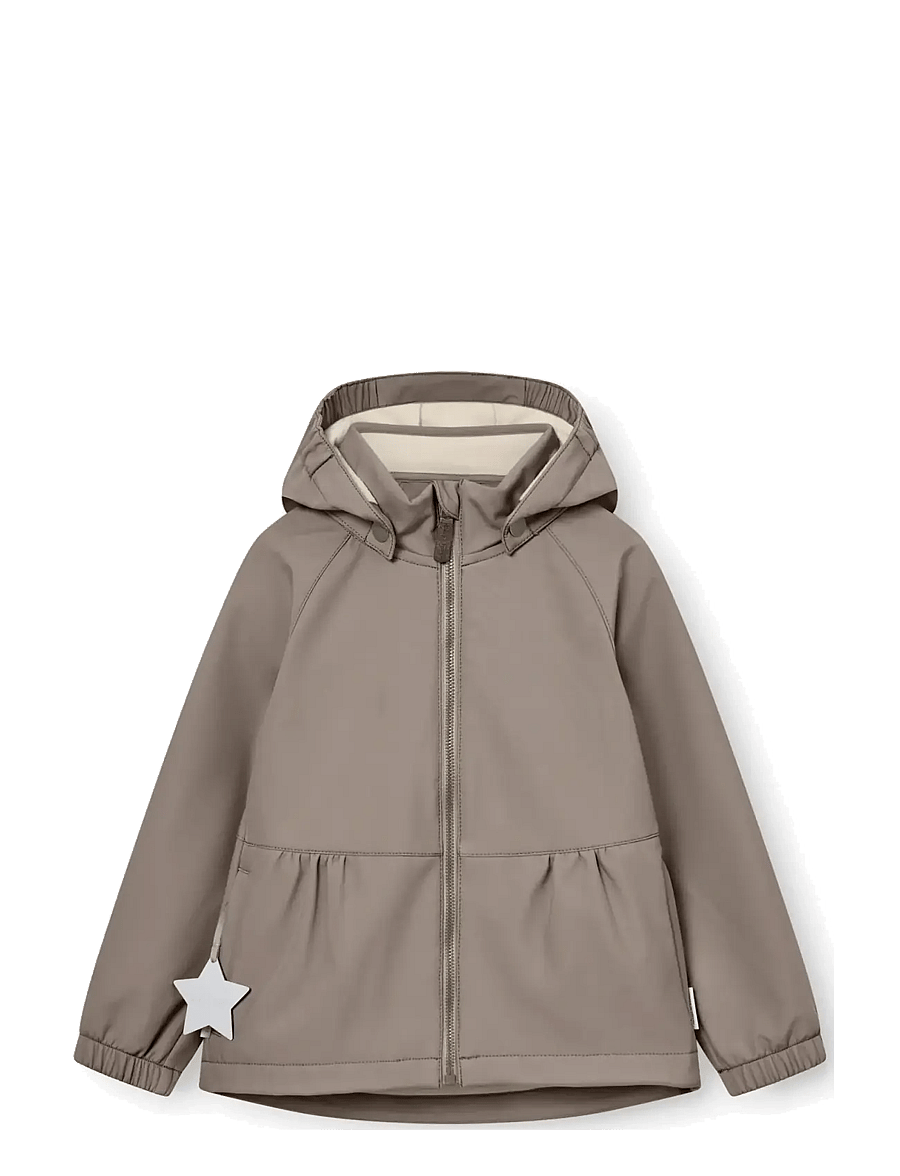 MINI A TURE - MATBRIDDI softshell jacket. GRS - softshell jackets - grey brown - 0