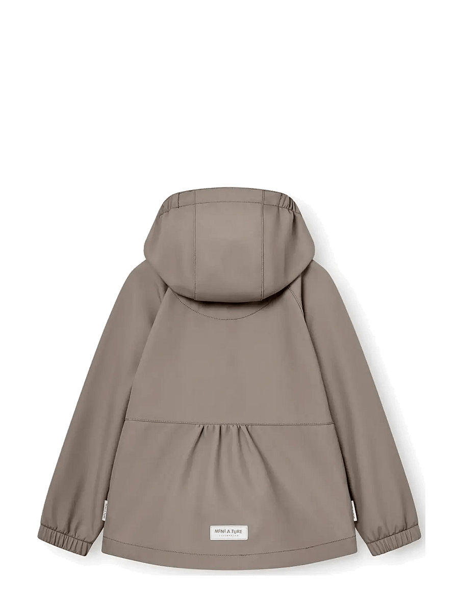 MINI A TURE - MATBRIDDI softshell jacket. GRS - softshell jackets - grey brown - 1
