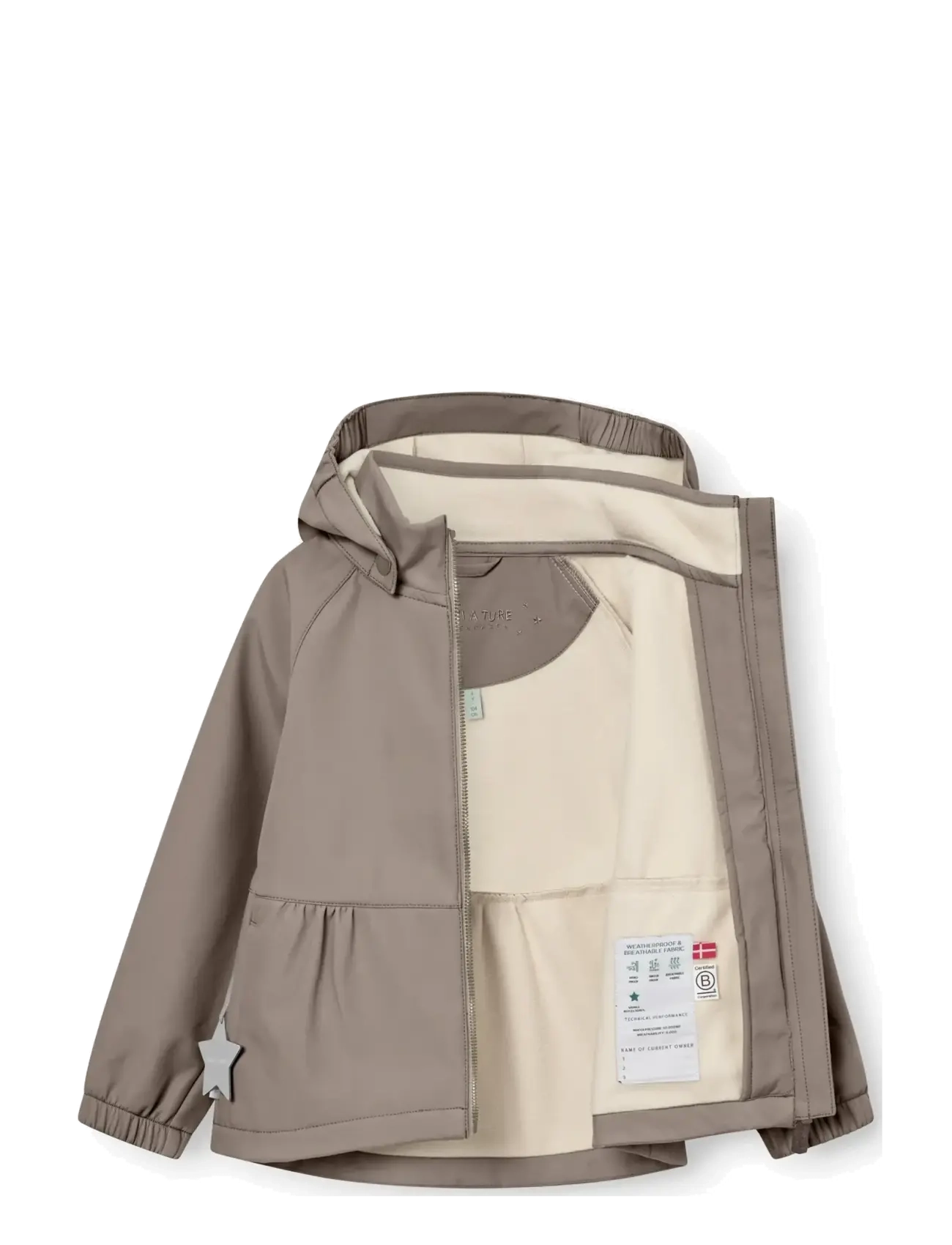 MINI A TURE - MATBRIDDI softshell jacket. GRS - softshell jackets - grey brown - 2