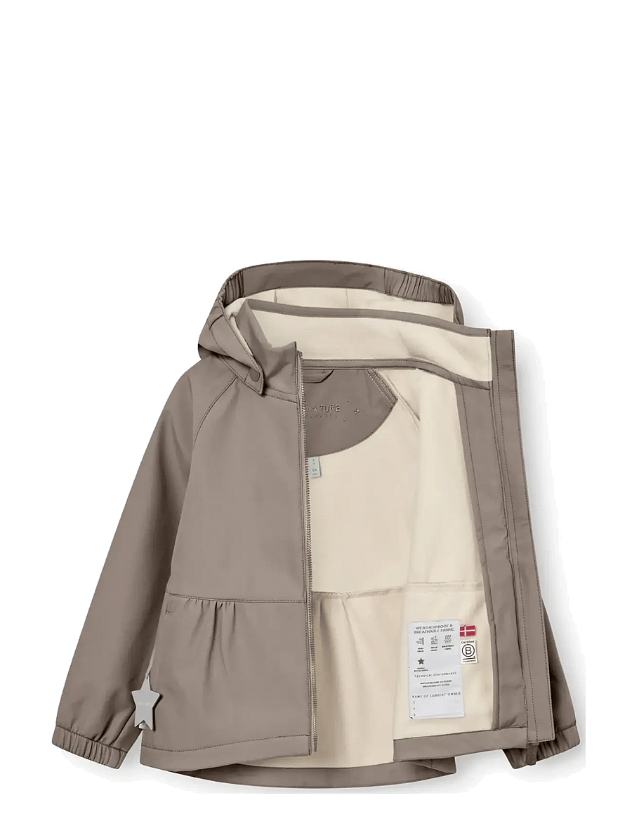 MINI A TURE - MATBRIDDI softshell jacket. GRS - softshell jackets - grey brown - 2