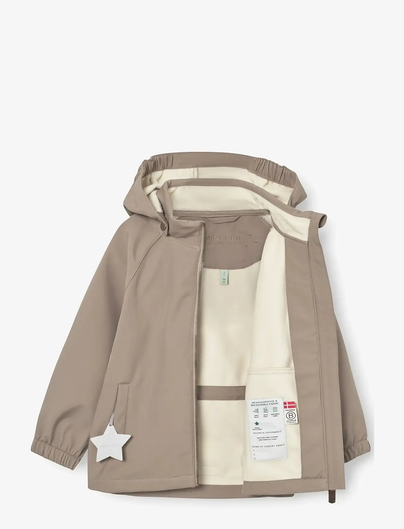 MINI A TURE - MATADEN softshell jacket. GRS - softshell jakid - grey brown - 3