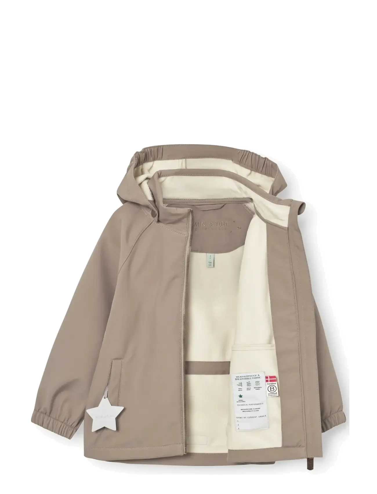 MINI A TURE - MATADEN softshell jacket. GRS - softshelljackor - grey brown - 3