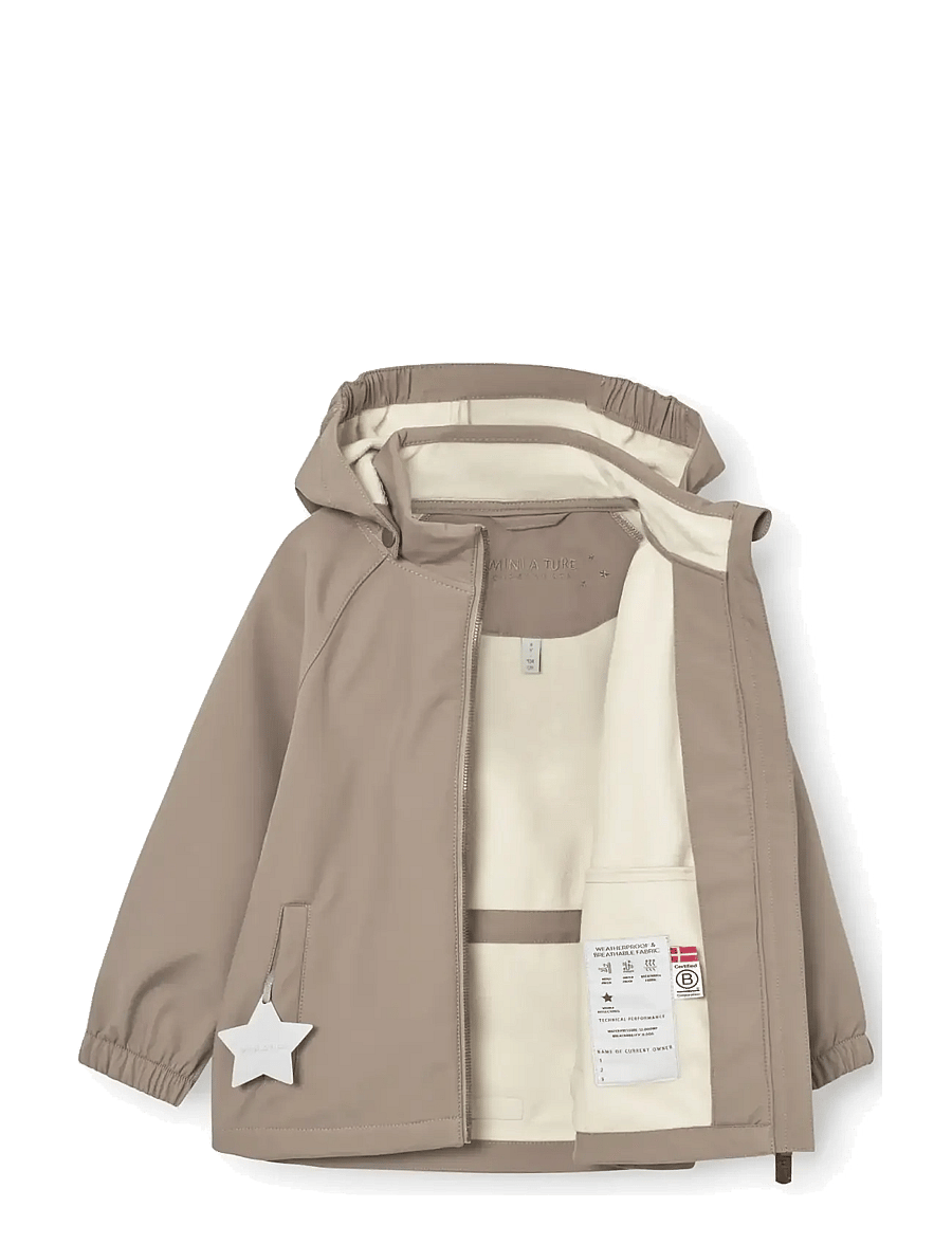MINI A TURE - MATADEN softshell jacket. GRS - softshelljackor - grey brown - 3