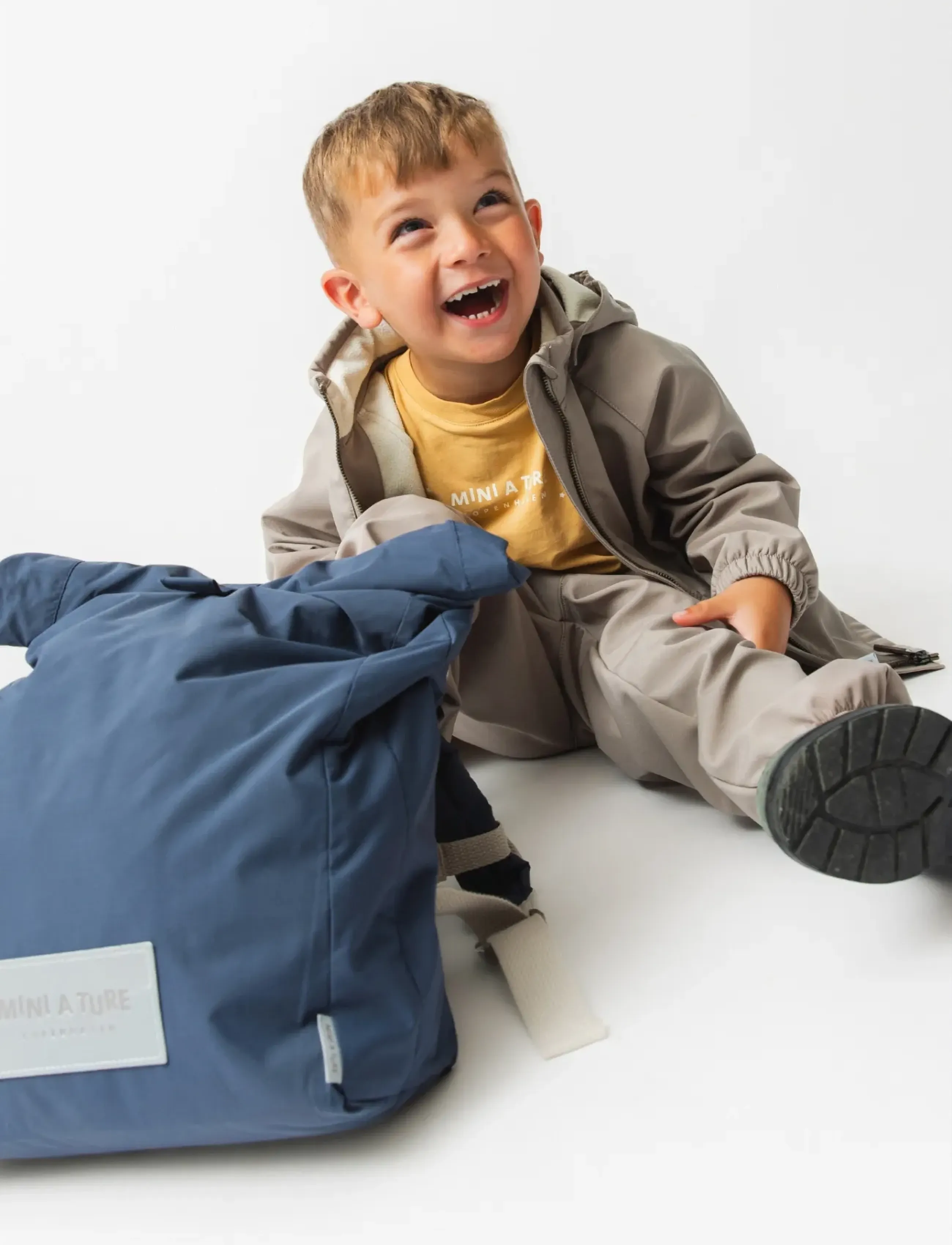 MINI A TURE MATAIANO softshell pants. GRS - MINI A TURE - GREY BROWN / brown