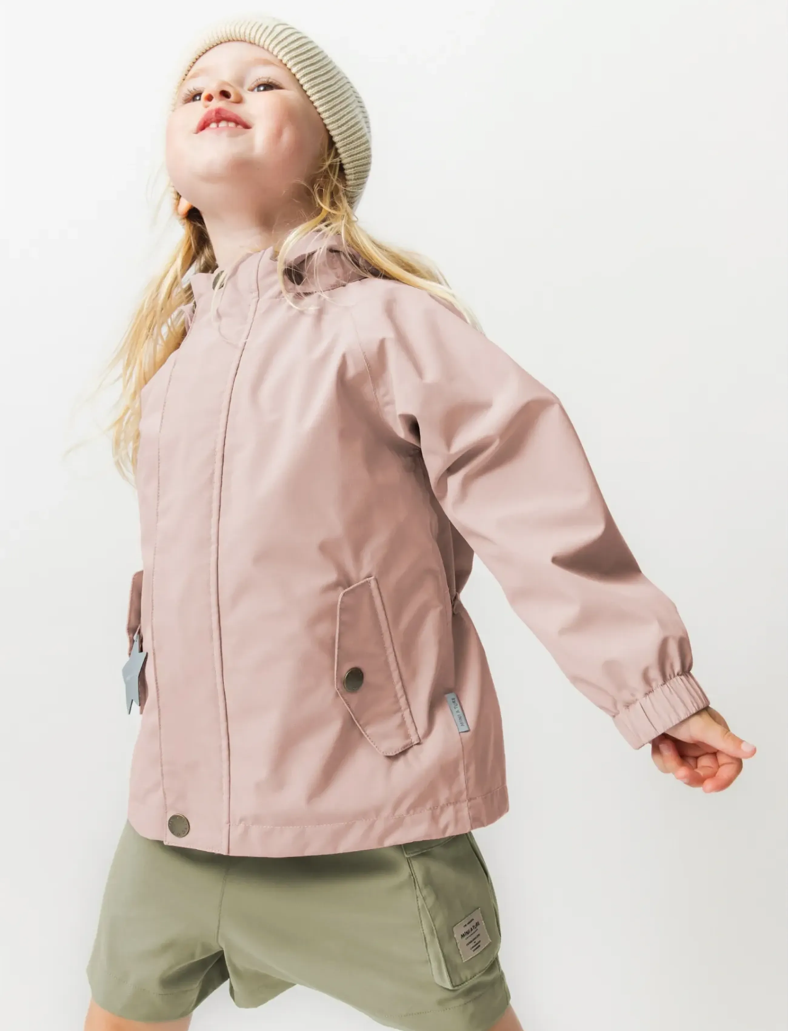 MINI A TURE Matwally Lightweight Tech Jacket. Grs, 5Y/110, Pink, Regntøj > Jakker, Børn