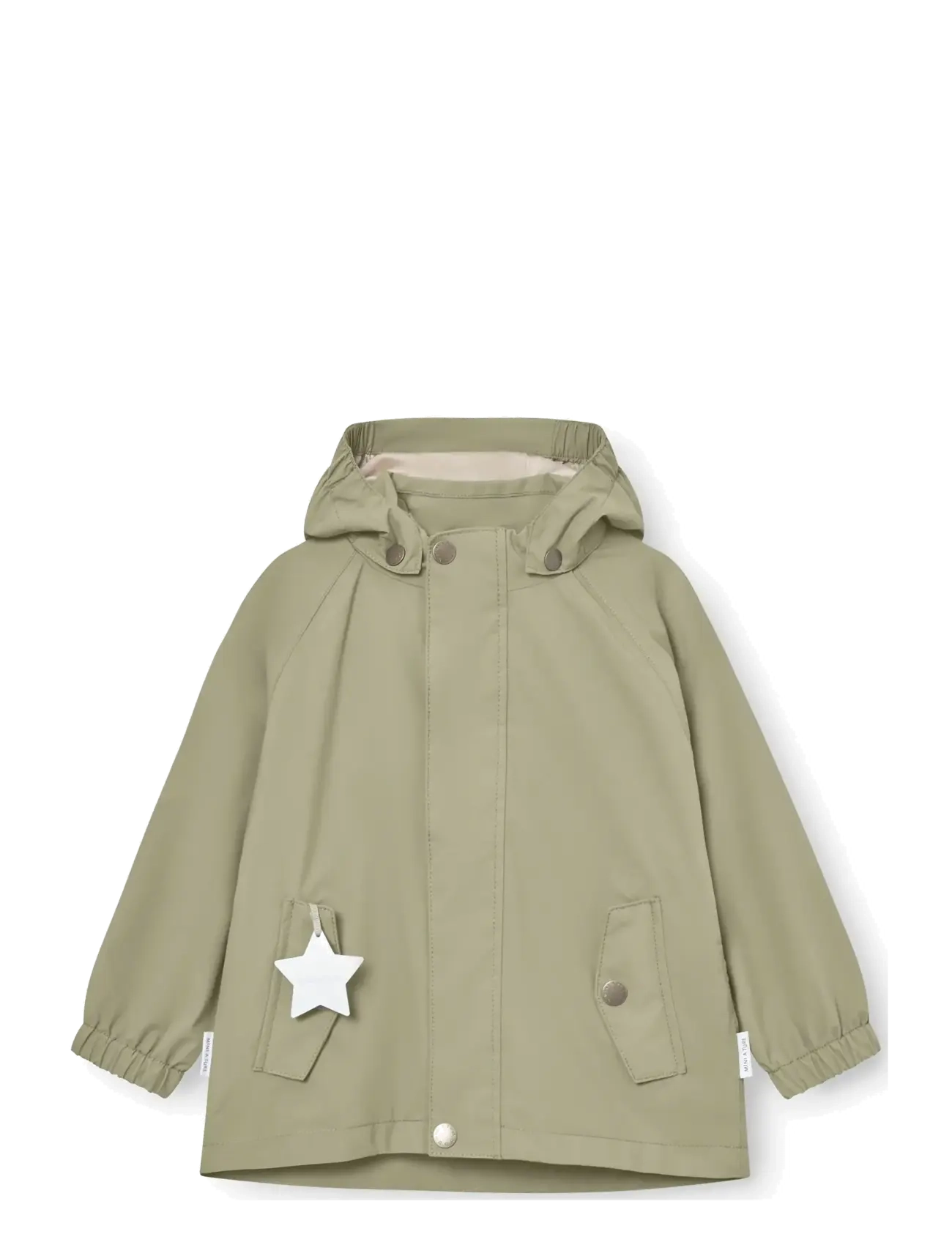 MINI A TURE Matwally Lightweight Tech Jacket. Grs, 8Y/128, Khaki green, Regntøj > Jakker, Børn