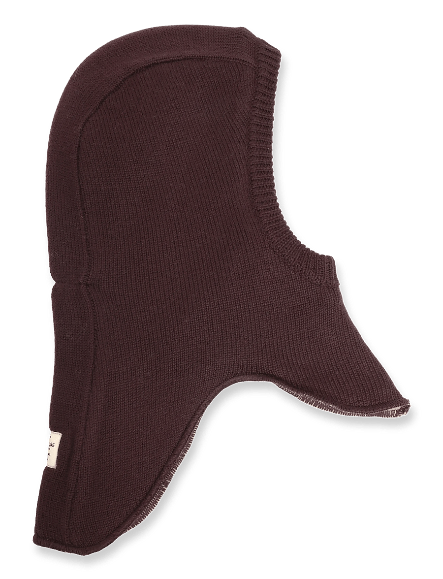 MINI A TURE - MATJORK fleece lined balaclava. RWS - vinteraccessoarer - fudge aubergine - 1