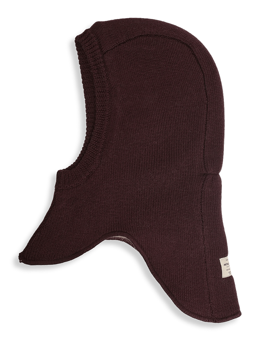 MINI A TURE - MATJORK fleece lined balaclava. RWS - vinteraccessoarer - fudge aubergine - 2
