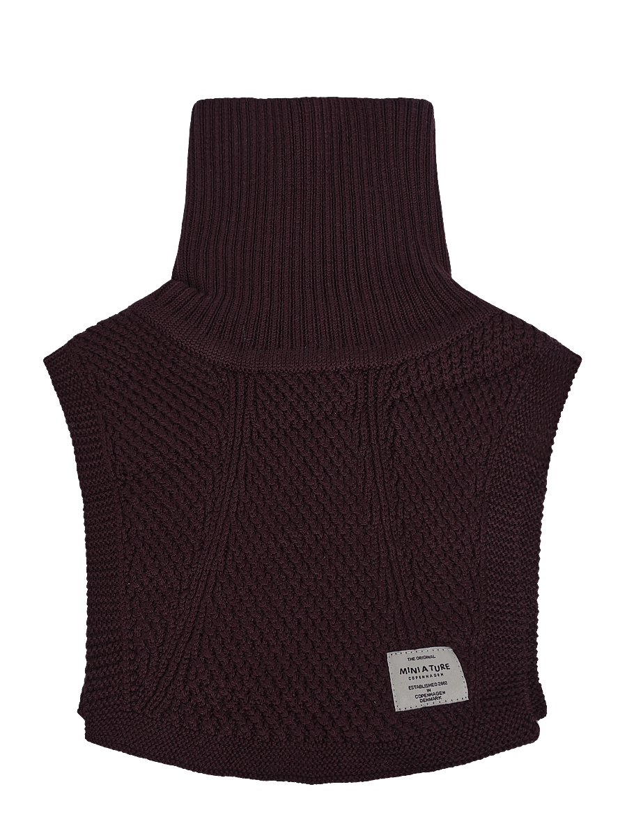 MINI A TURE - MATTAYLER neckwarmer. RWS - halsvärmare - fudge aubergine - 0