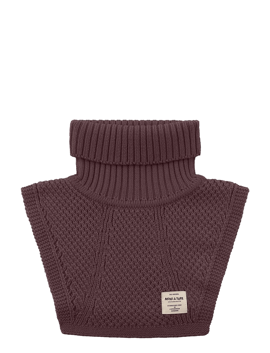 MINI A TURE - MATTAYLER neckwarmer. RWS - halsedisse - fudge aubergine - 0
