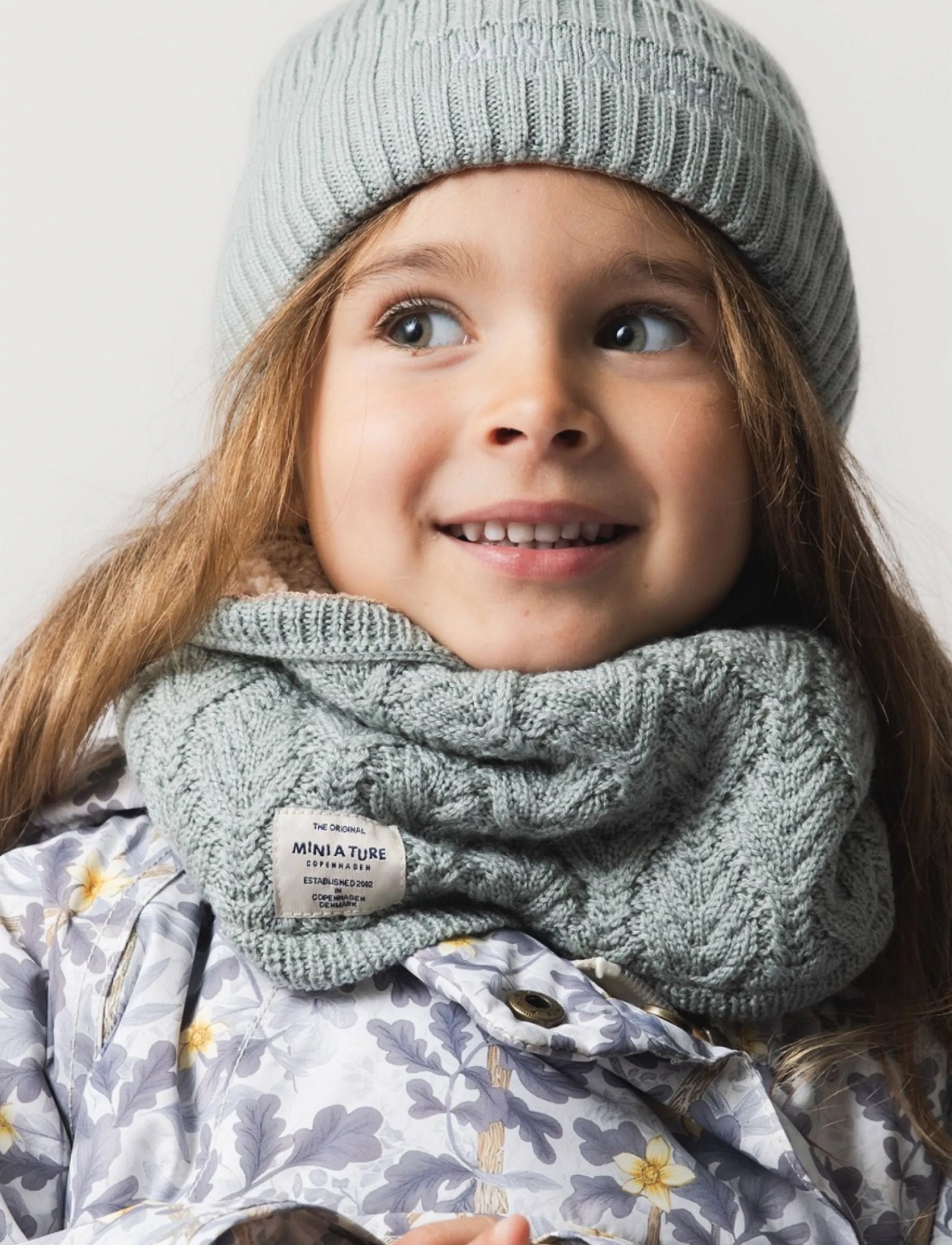 MINI A TURE MATGOI fleece lined neckwarmer. RWS - MINI A TURE - SLATE GRAY / grey