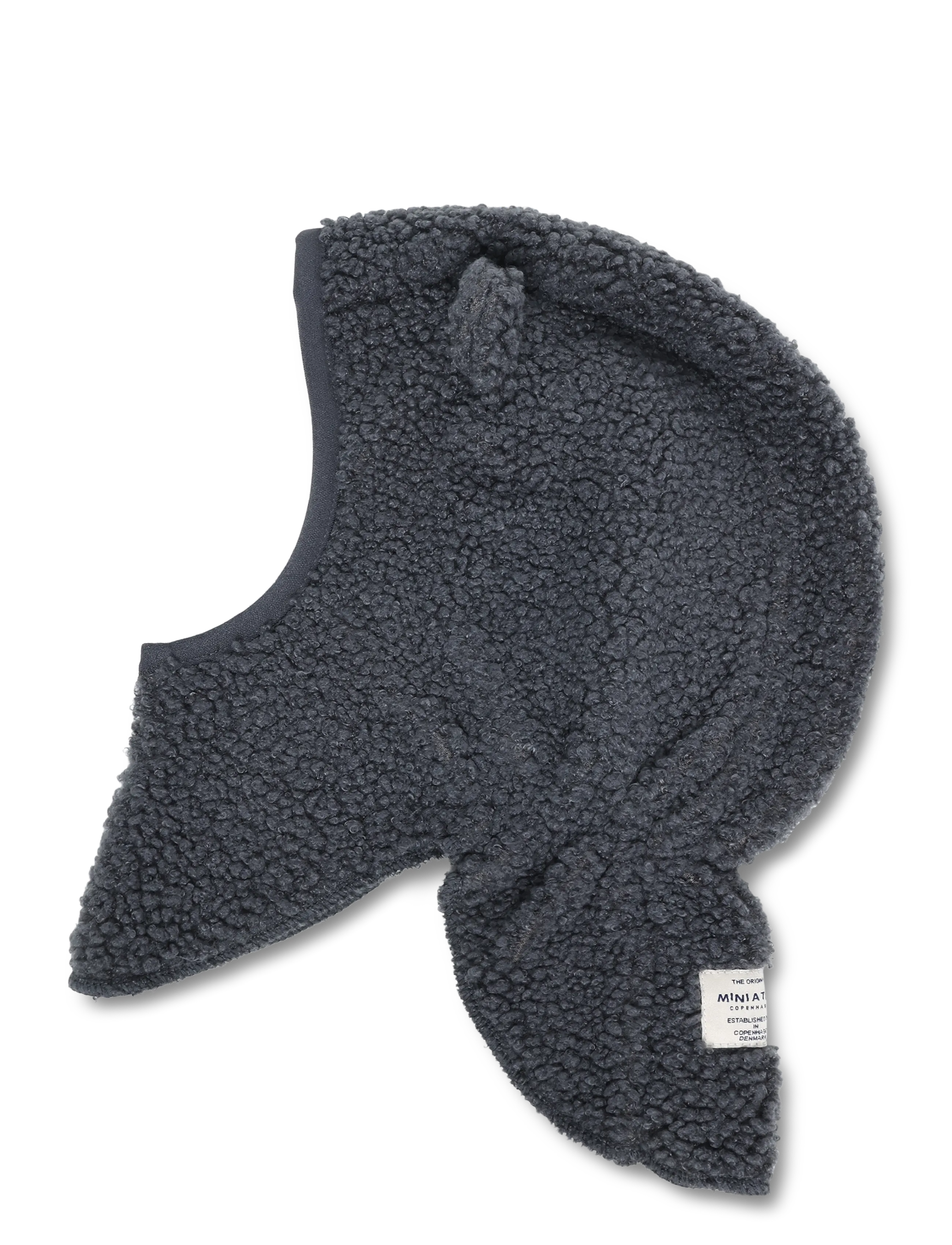 MINI A TURE - MATJEFFI teddyfleece balaclava. GRS - winter accessories - forged iron blue - 1