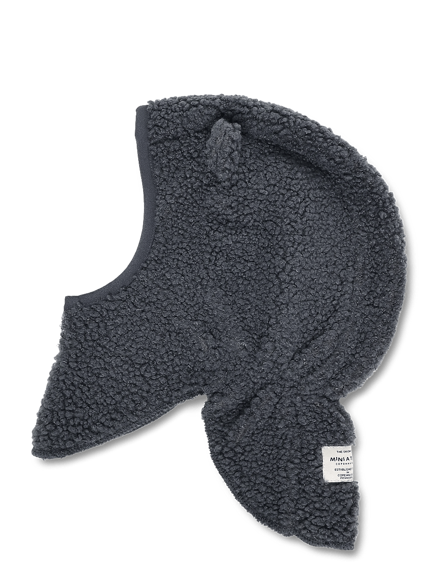 MINI A TURE - MATJEFFI teddyfleece balaclava. GRS - winter accessories - forged iron blue - 1