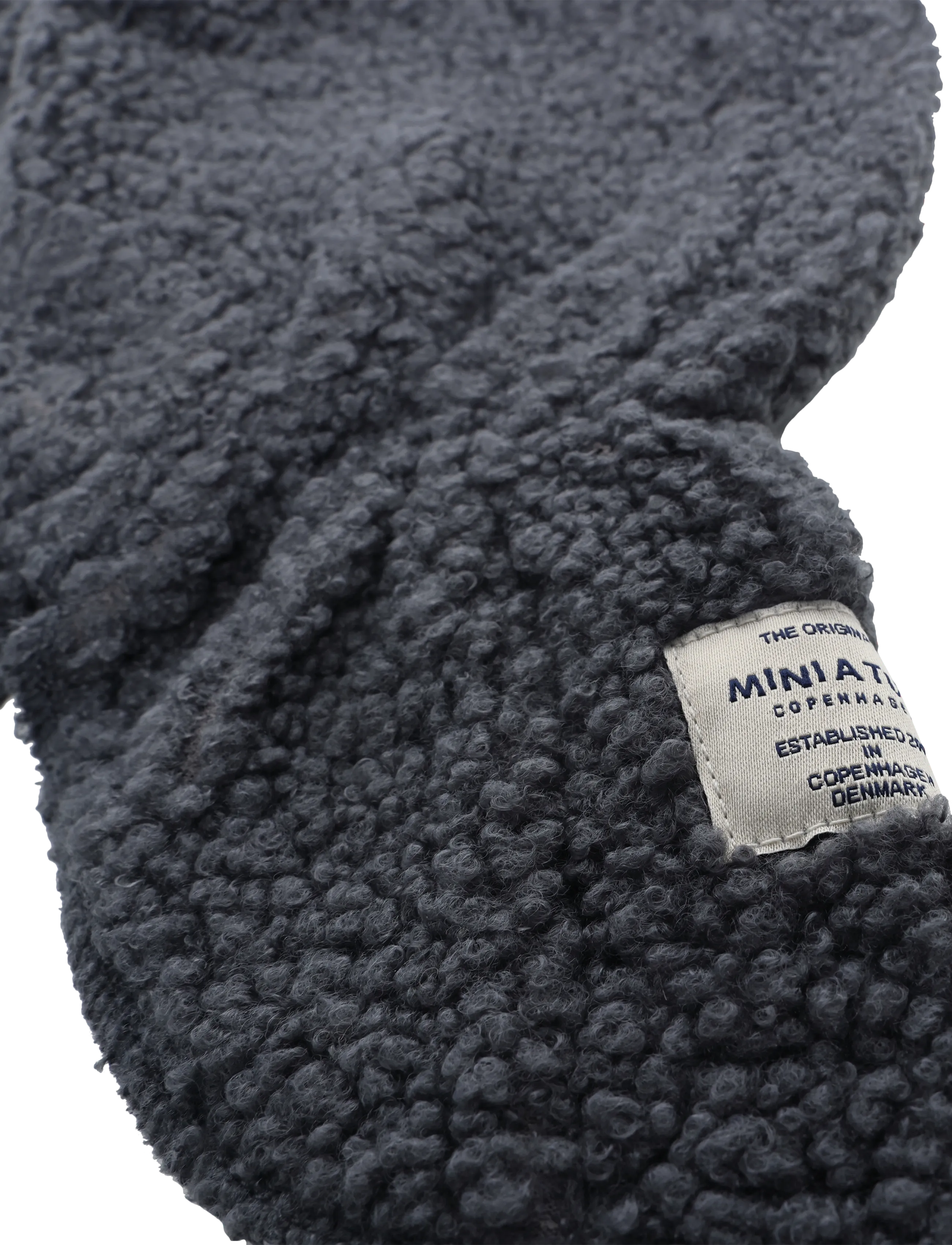 MINI A TURE - MATJEFFI teddyfleece balaclava. GRS - winter accessories - forged iron blue - 2