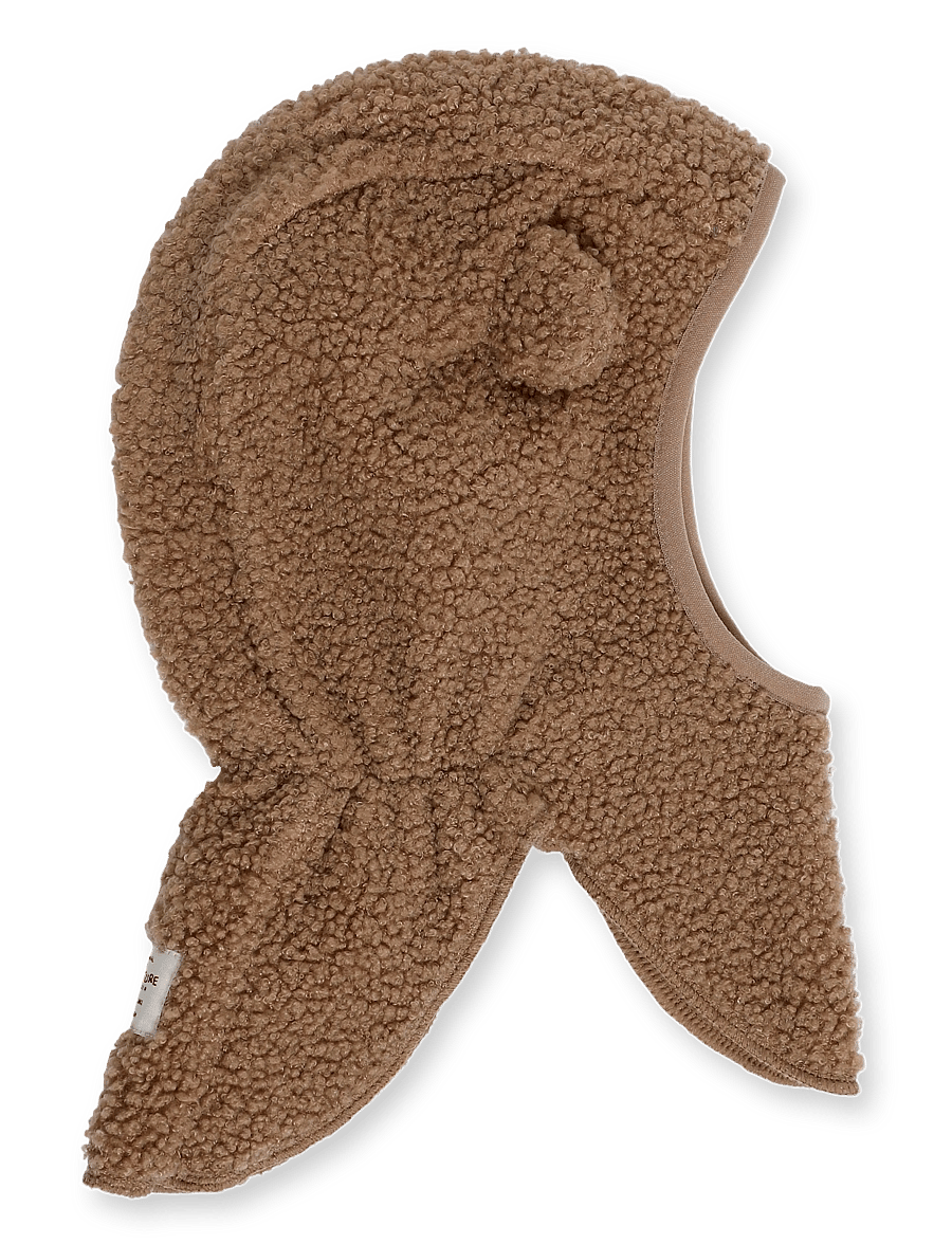 MINI A TURE - MATJEFFI teddyfleece balaclava. GRS - talvised aksessuaarid - otter brown - 0