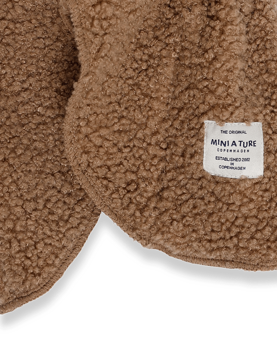 MINI A TURE - MATJEFFI teddyfleece balaclava. GRS - talvised aksessuaarid - otter brown - 2