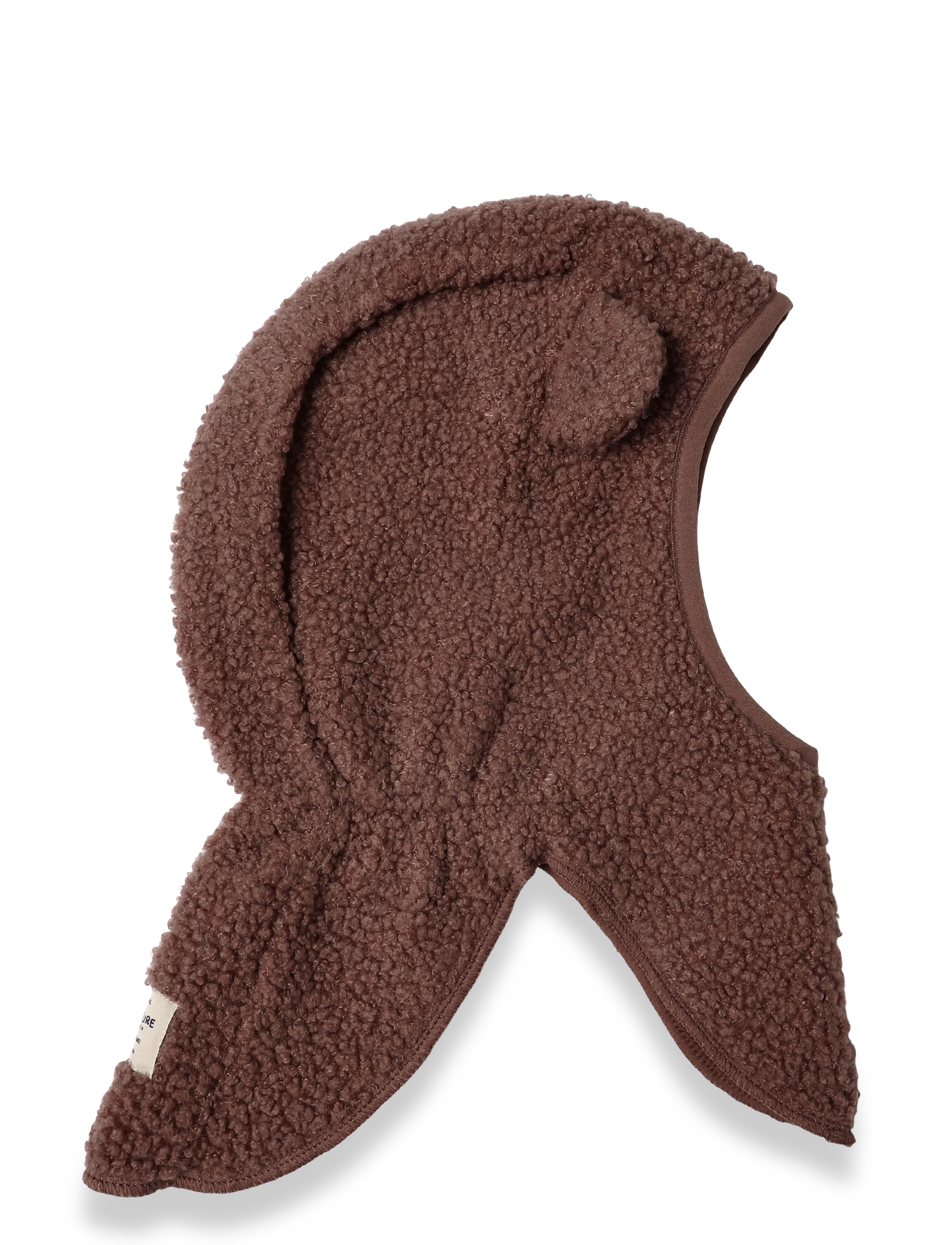 MINI A TURE MATJEFFI teddyfleece balaclava. GRS - Aksessuaarid - PEPPERCORN PLUM / brown