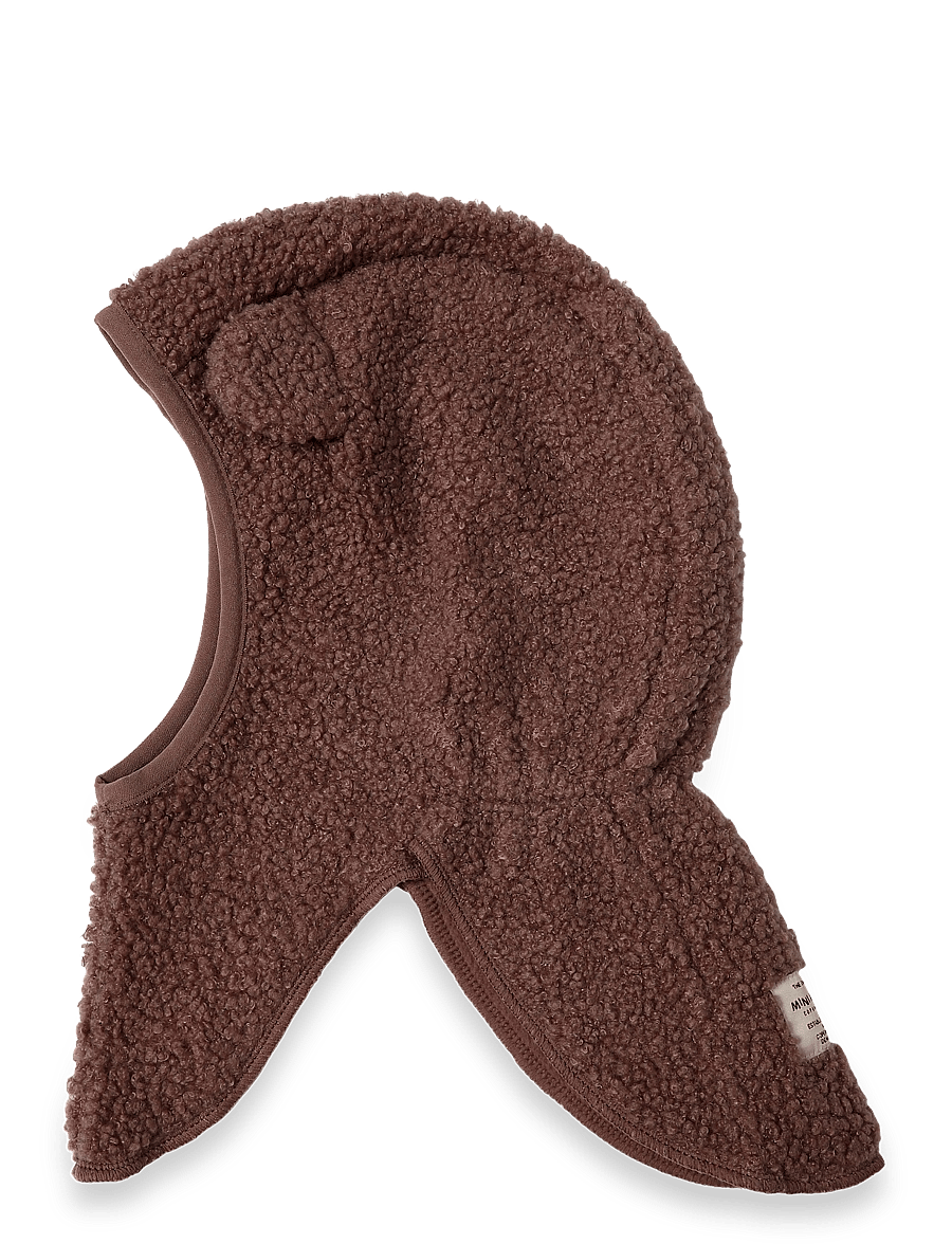 MINI A TURE - MATJEFFI teddyfleece balaclava. GRS - talvised aksessuaarid - peppercorn plum - 1