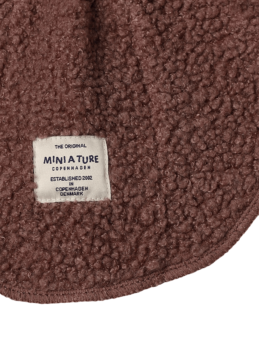 MINI A TURE - MATJEFFI teddyfleece balaclava. GRS - talvised aksessuaarid - peppercorn plum - 2