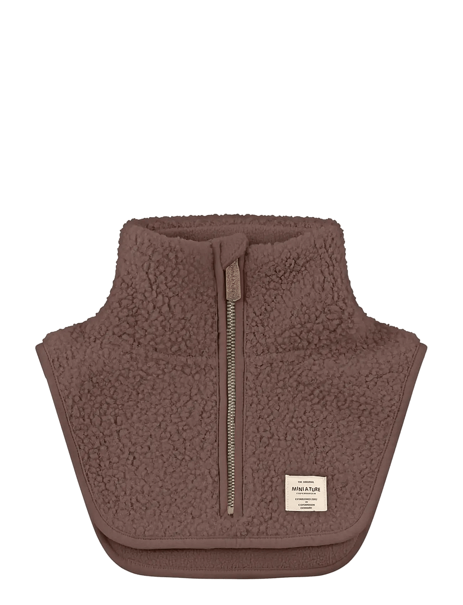 MINI A TURE - MATAKTON teddyfleece zip neckwarmer. GRS - kaelussallid - peppercorn plum - 1