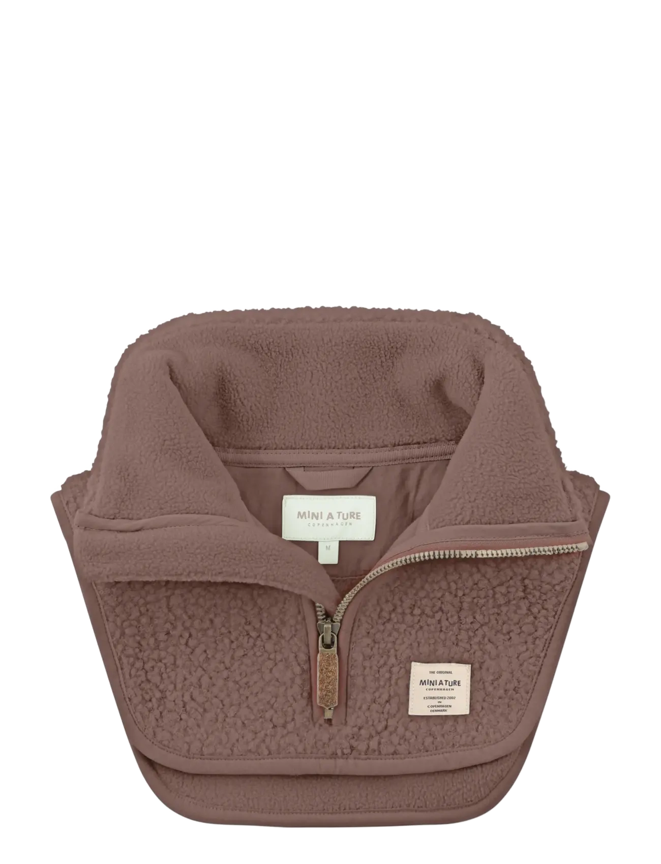 MINI A TURE - MATAKTON teddyfleece zip neckwarmer. GRS - kaelussallid - peppercorn plum - 3