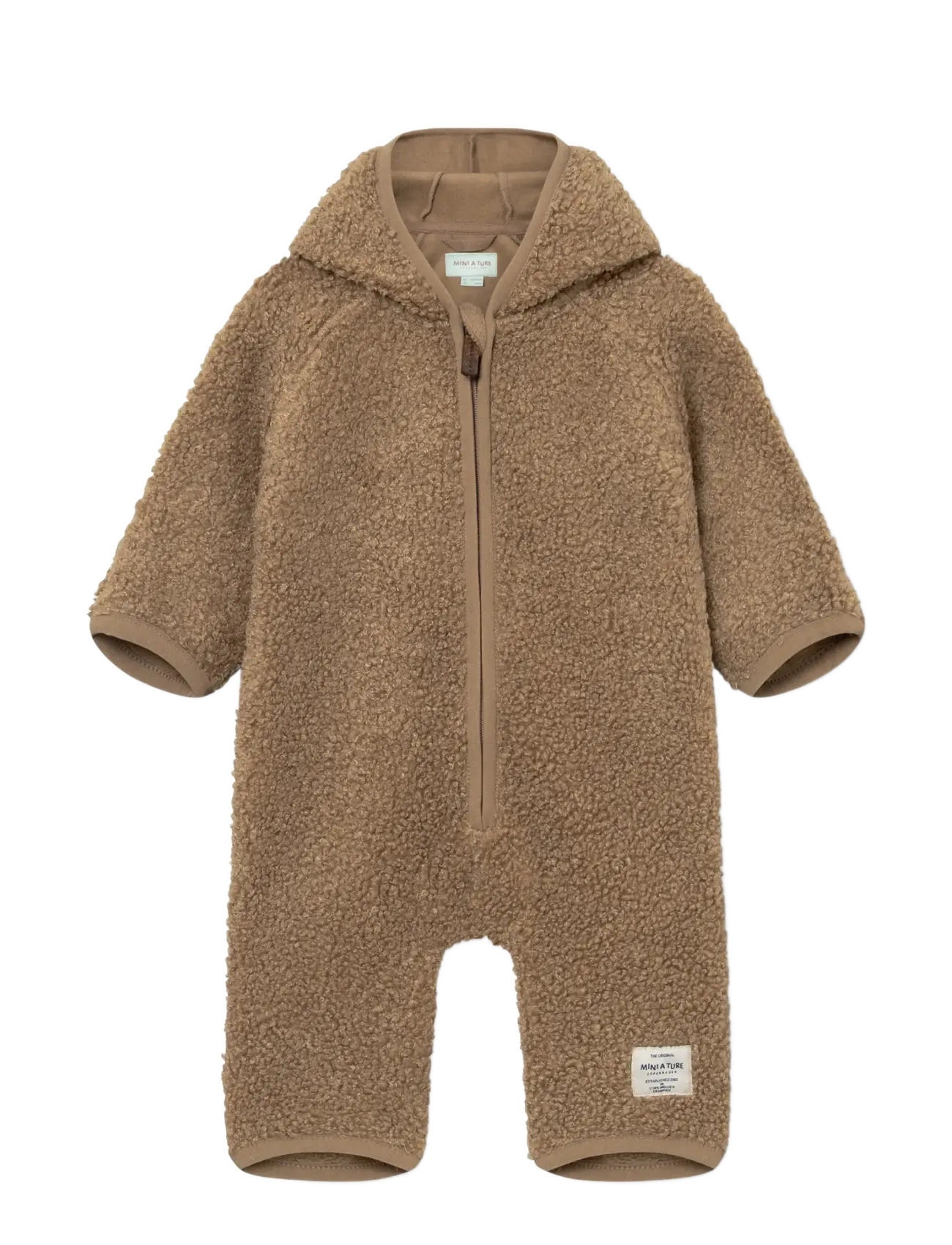 MINI A TURE MATADEL teddyfleece jumpsuit. GRS - MINI A TURE - OTTER BROWN / brown
