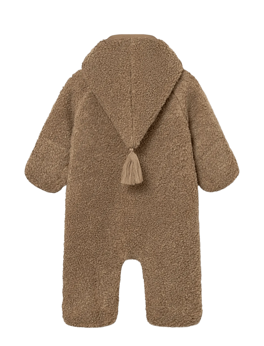 MINI A TURE - MATADEL teddyfleece jumpsuit. GRS - kombinesoonid - otter brown - 1