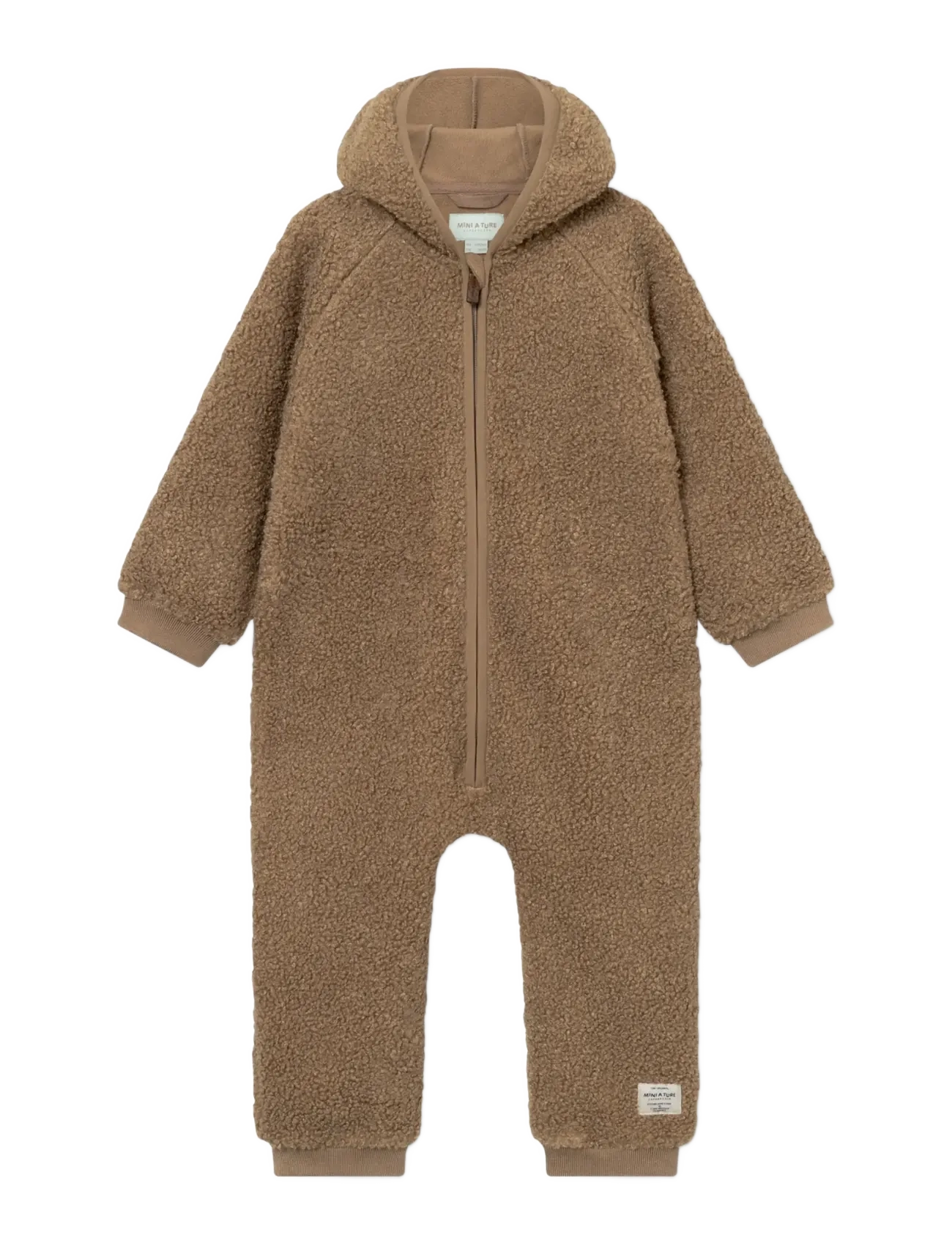 MINI A TURE - MATADEL teddyfleece jumpsuit. GRS - kombinesoonid - otter brown - 3