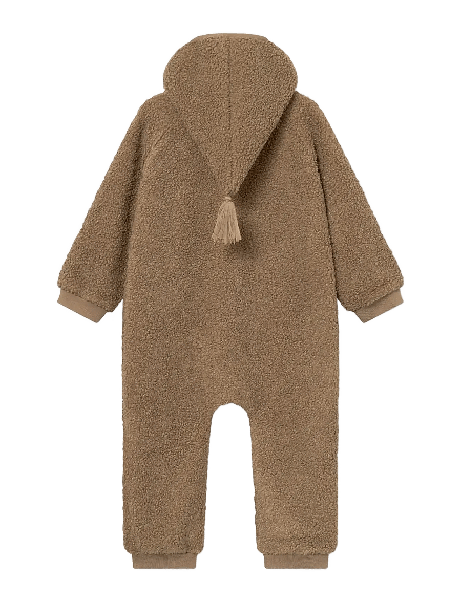 MINI A TURE - MATADEL teddyfleece jumpsuit. GRS - kombinesoonid - otter brown - 4