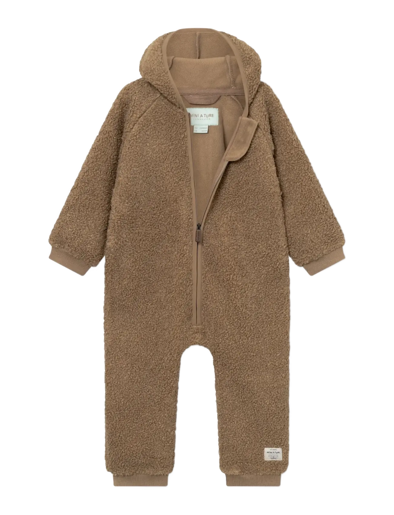 MINI A TURE - MATADEL teddyfleece jumpsuit. GRS - kombinesoonid - otter brown - 5