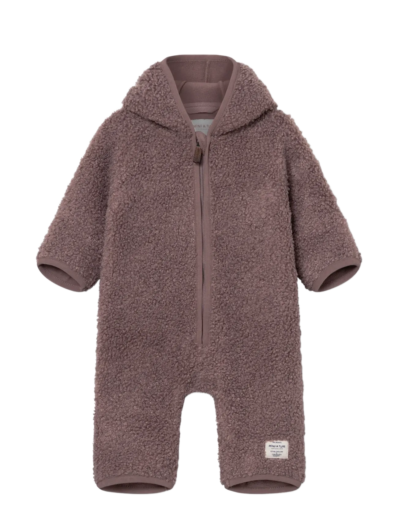 MINI A TURE Matadel Teddyfleece Jumpsuit. Grs, 9M/74, Lila - Strampelanzüge, Kinder