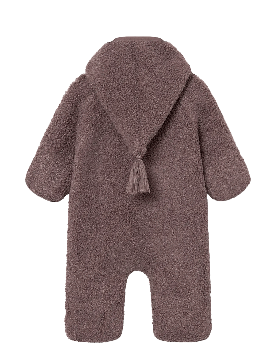 MINI A TURE - MATADEL teddyfleece jumpsuit. GRS - kombinesoonid - peppercorn plum - 2