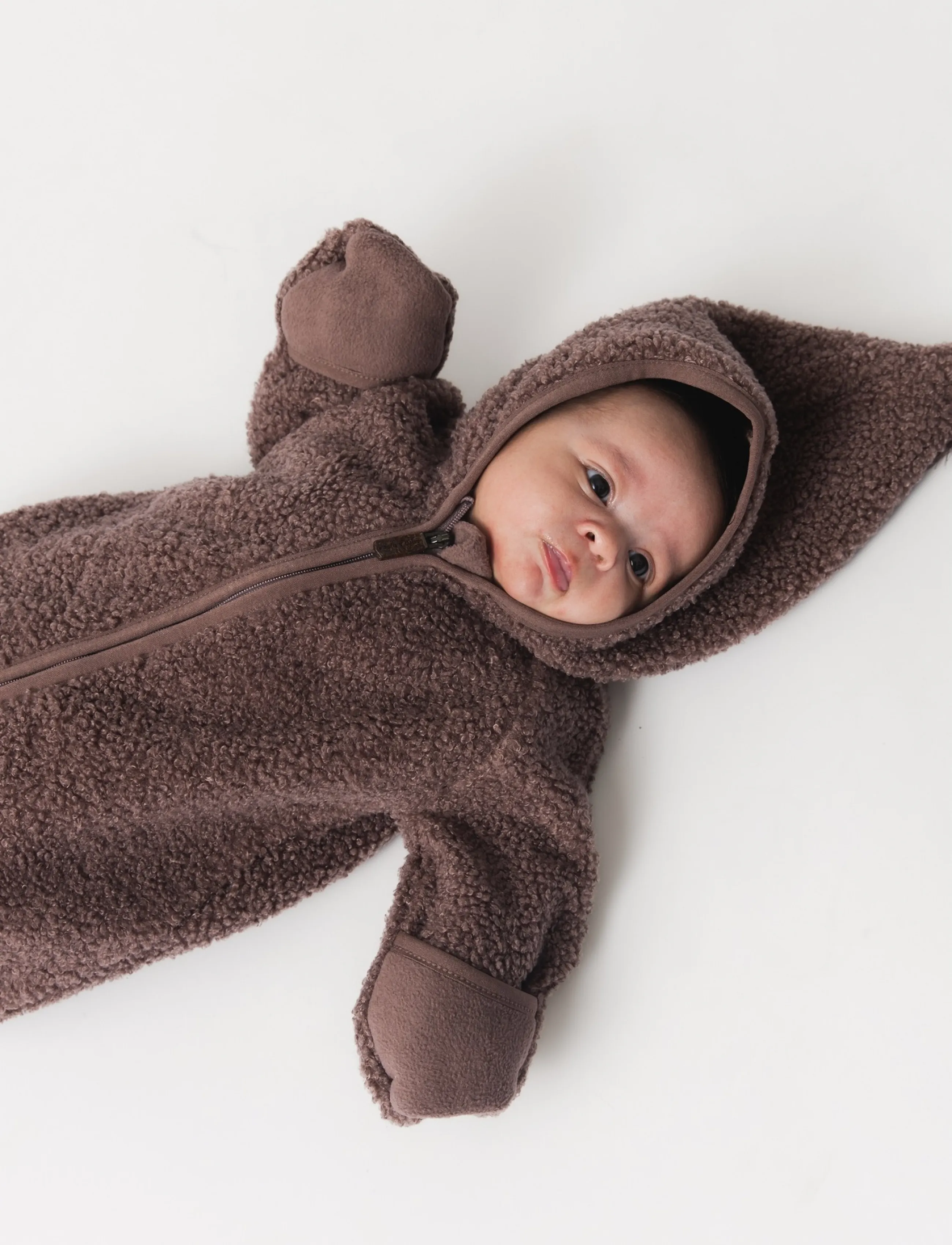 MINI A TURE MATADEL teddyfleece jumpsuit. GRS - MINI A TURE - PEPPERCORN PLUM / purple