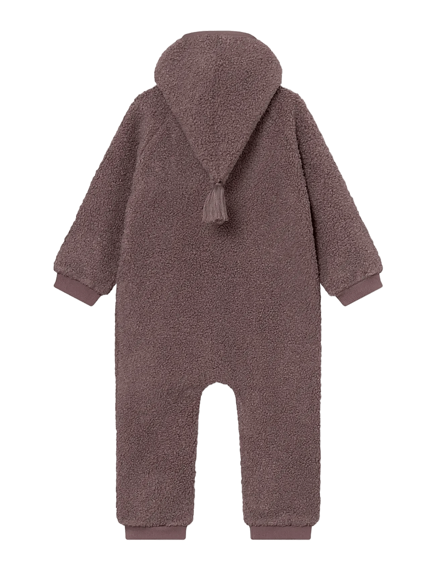 MINI A TURE - MATADEL teddyfleece jumpsuit. GRS - kombinesoonid - peppercorn plum - 5