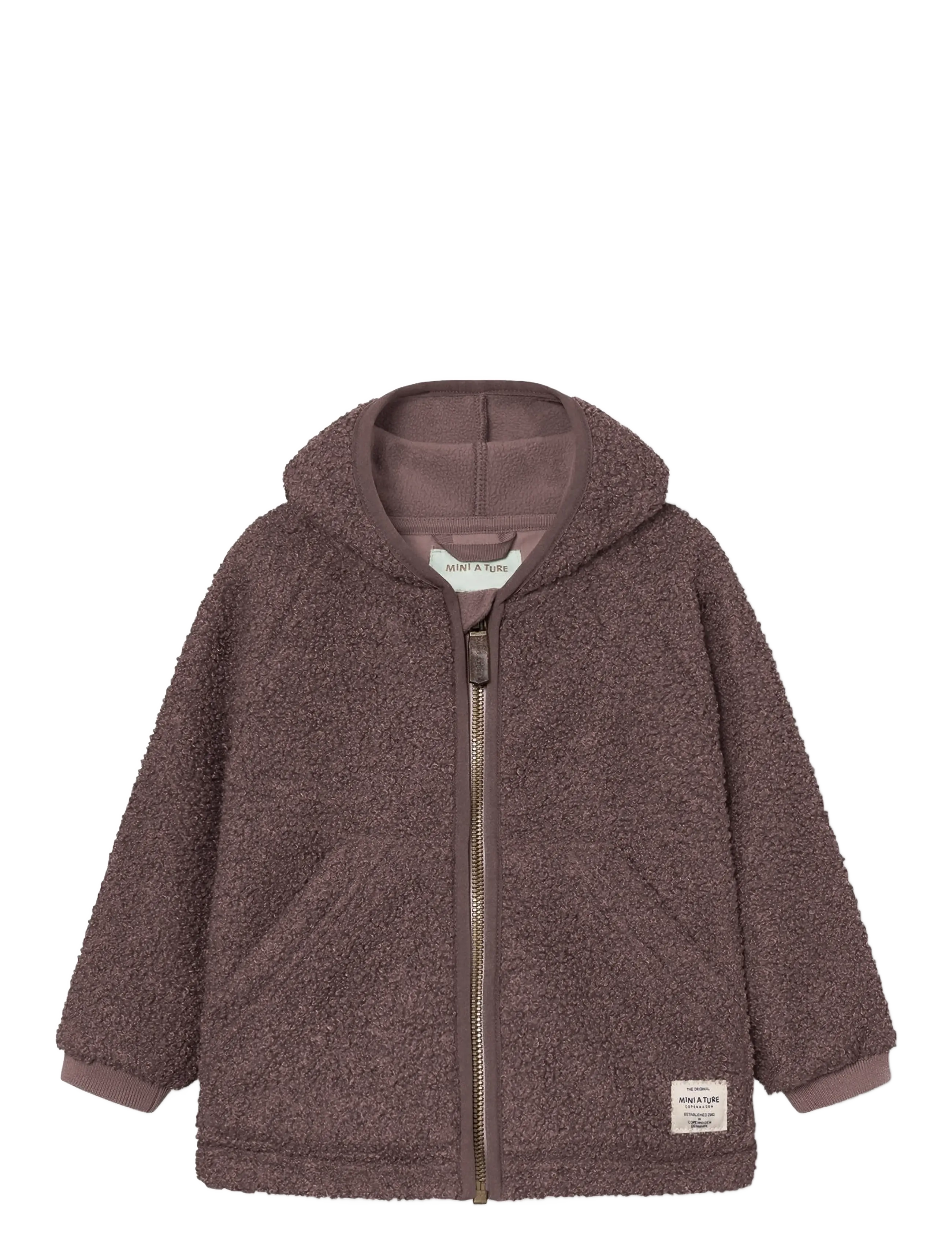 MINI A TURE MATLIFF teddyfleece jacket. GRS - MINI A TURE - PEPPERCORN PLUM / purple