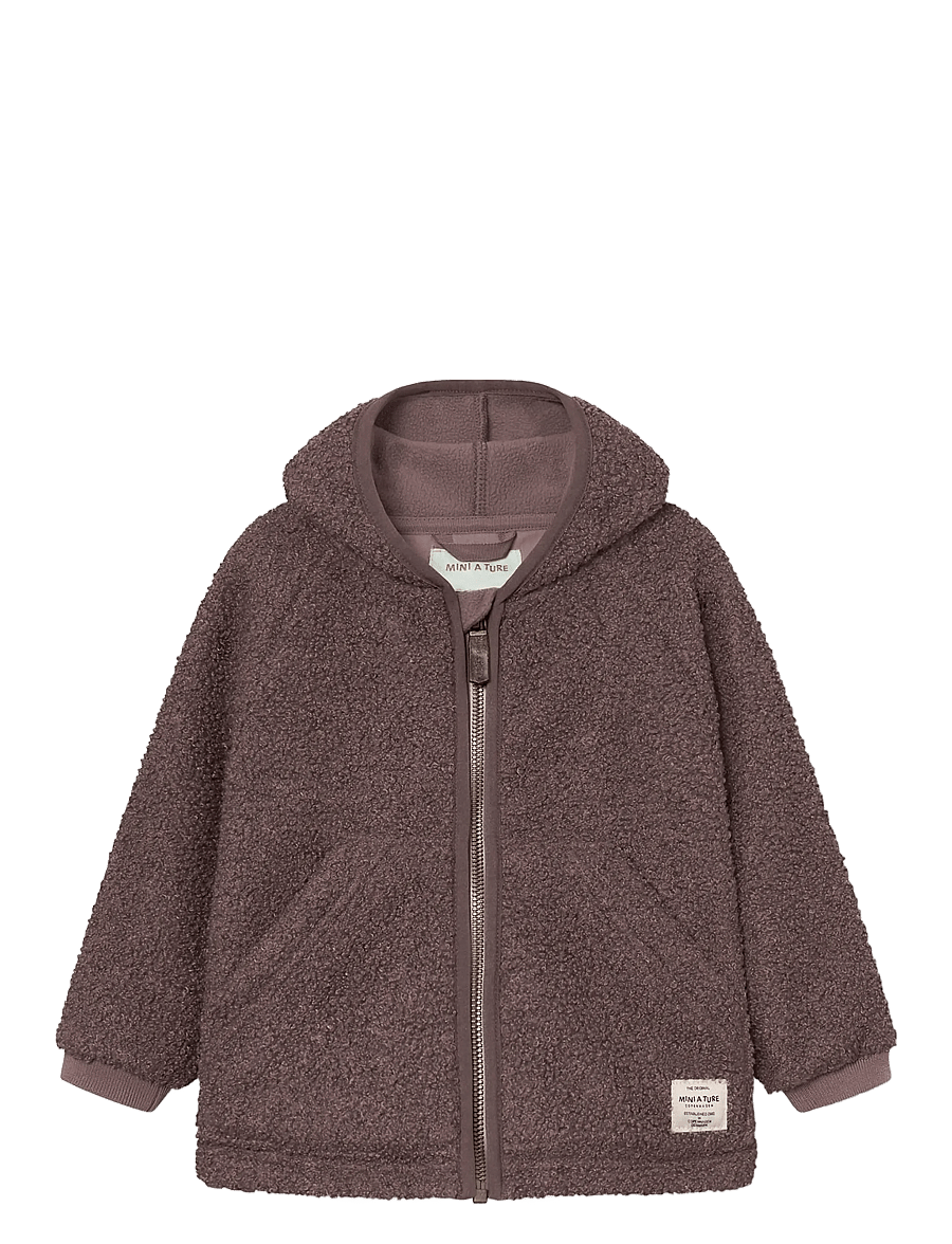 MINI A TURE - MATLIFF teddyfleece jacket. GRS - fliisjakid - peppercorn plum - 0