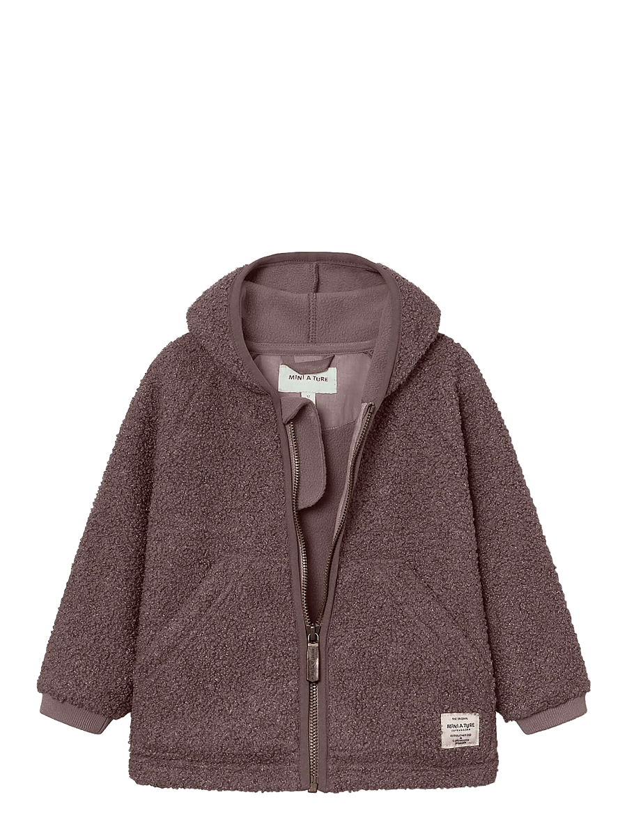 MINI A TURE - MATLIFF teddyfleece jacket. GRS - fliisjakid - peppercorn plum - 2
