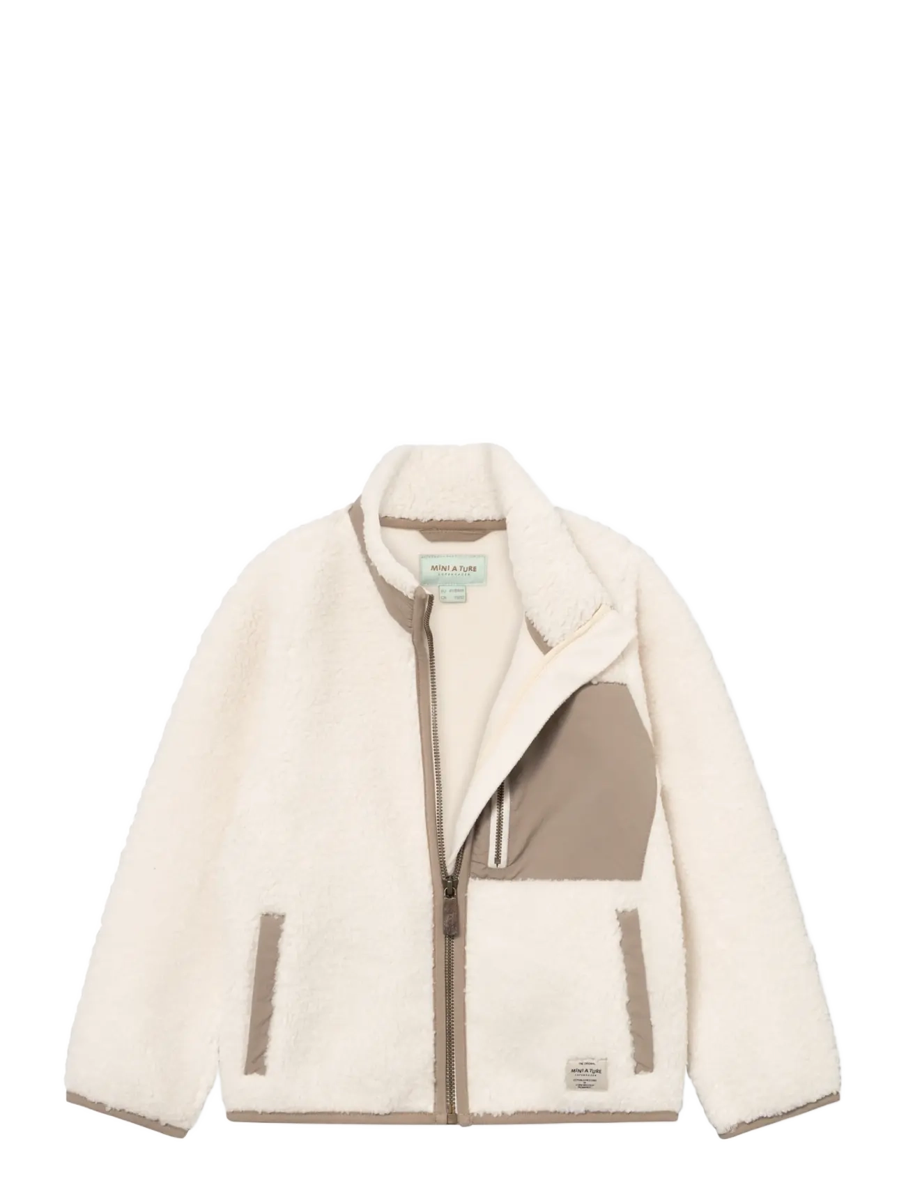 MINI A TURE - MATALINUR teddyfleece jacket. GRS - fliisjakid - angora cream - 2
