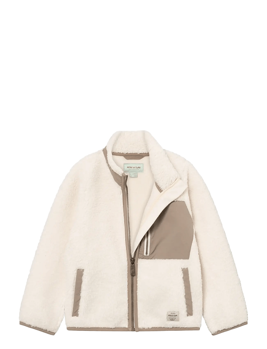 MINI A TURE - MATALINUR teddyfleece jacket. GRS - fliisjakid - angora cream - 2