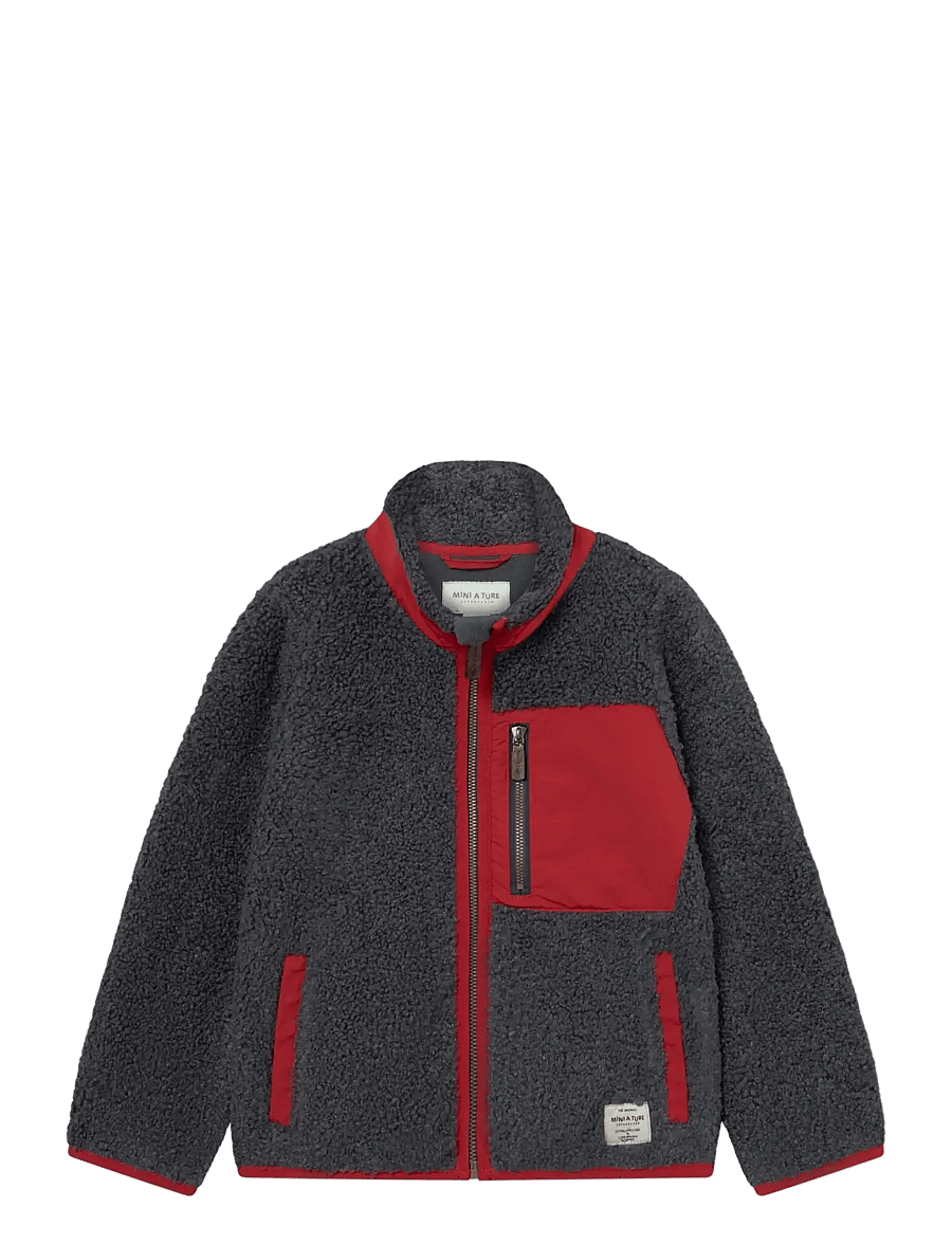 MINI A TURE - MATALINUR teddyfleece jacket. GRS - fliisjakid - forged iron blue - 0