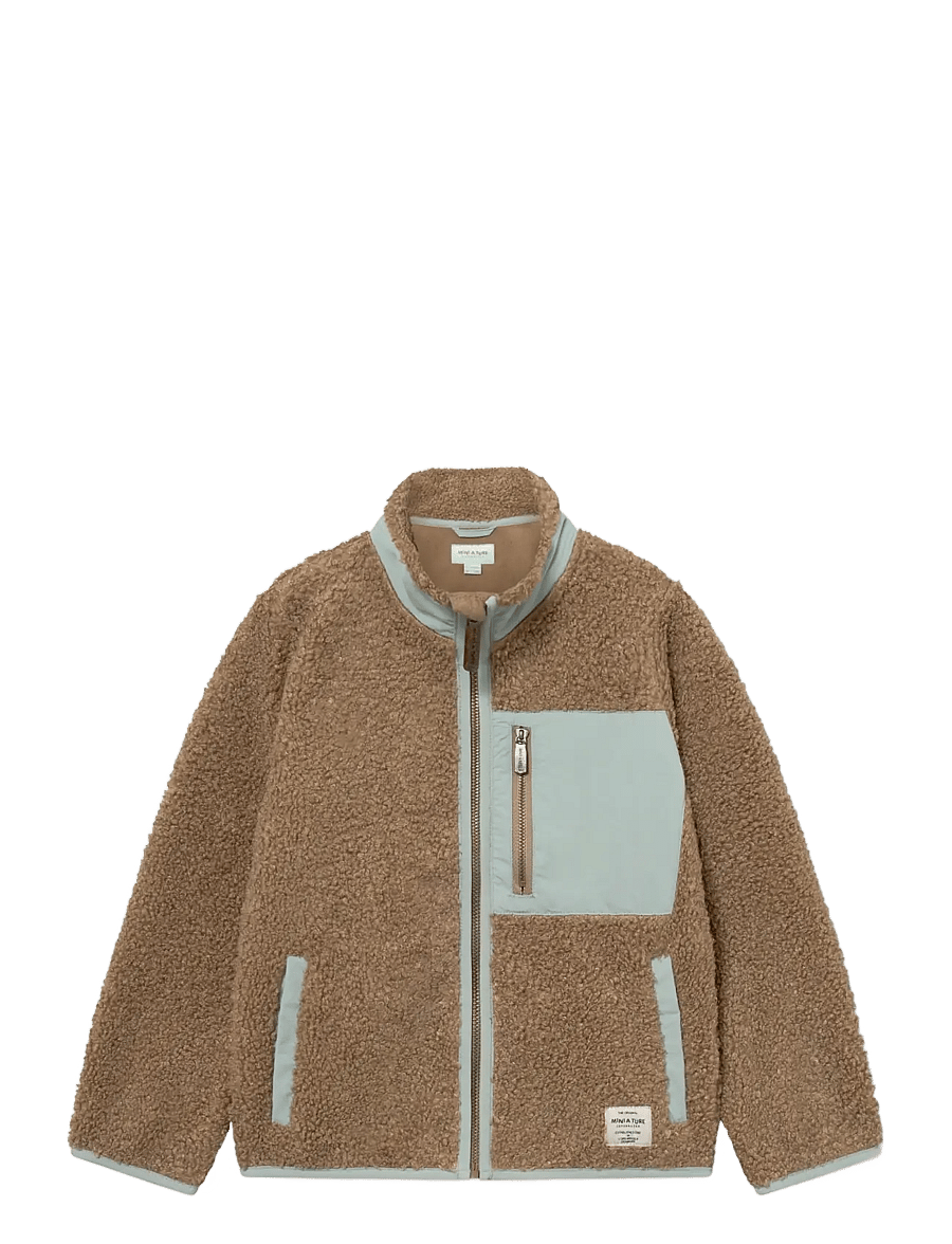MINI A TURE - MATALINUR teddyfleece jacket. GRS - fliisjakid - otter brown - 1