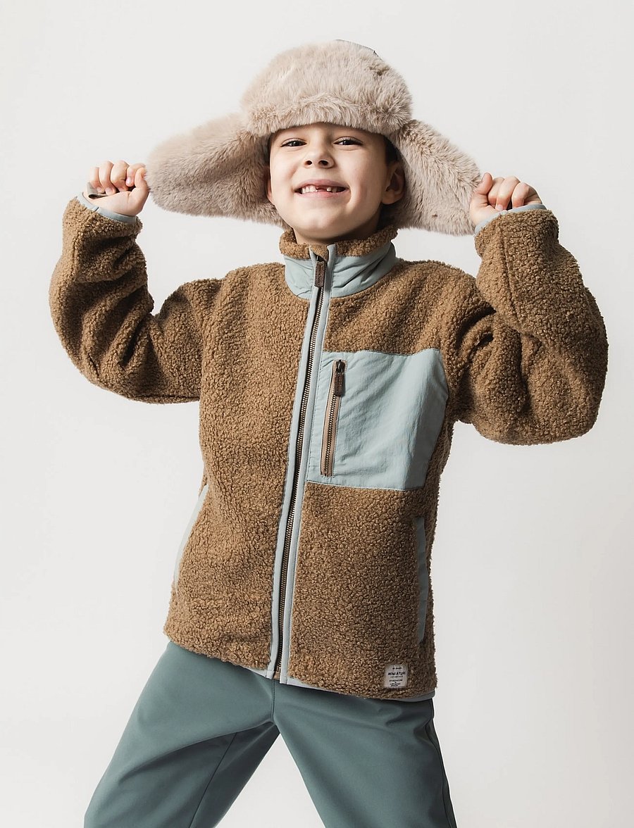 MINI A TURE - MATALINUR teddyfleece jacket. GRS - fliisjakid - otter brown - 0