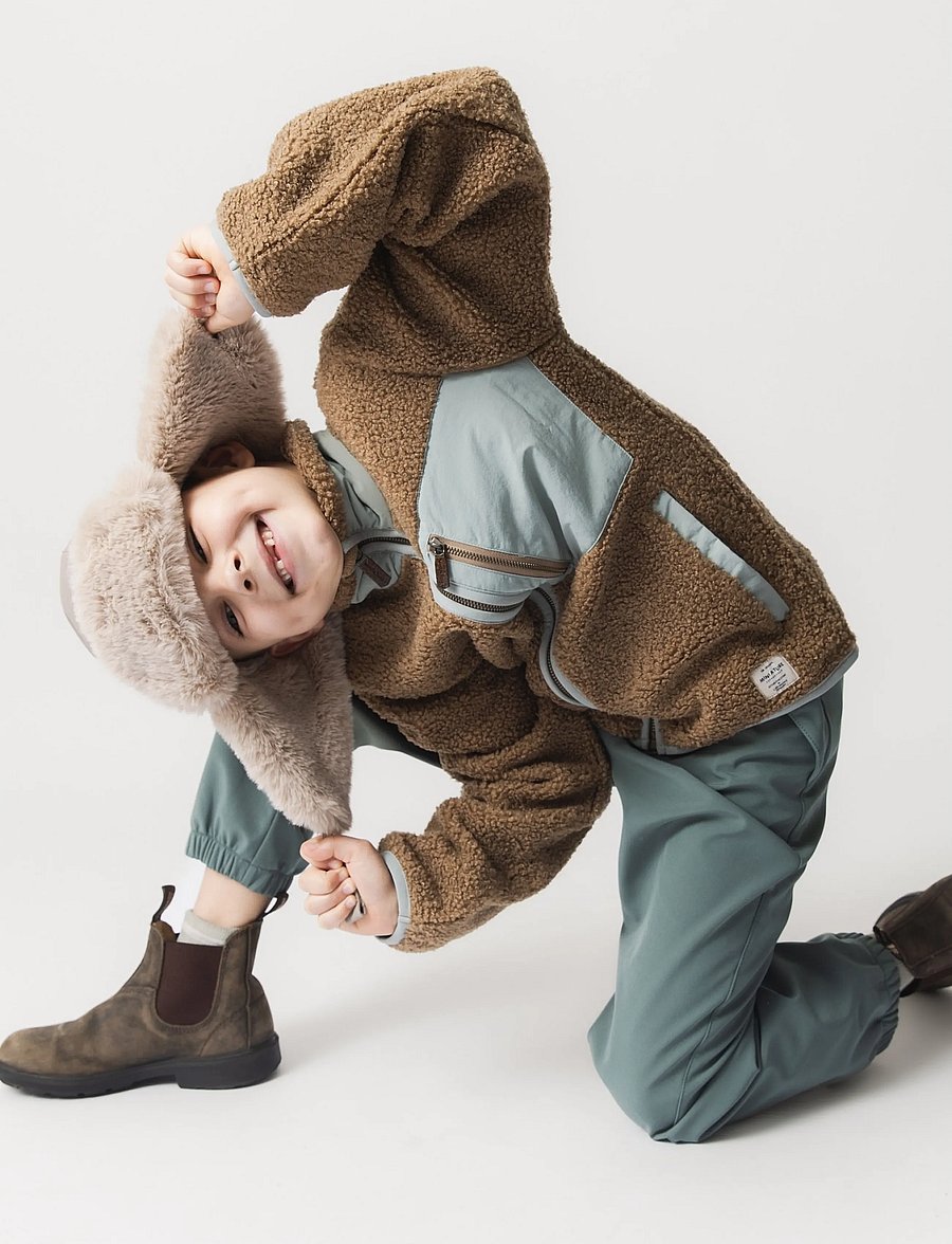 MINI A TURE - MATALINUR teddyfleece jacket. GRS - fliisjakid - otter brown - 4
