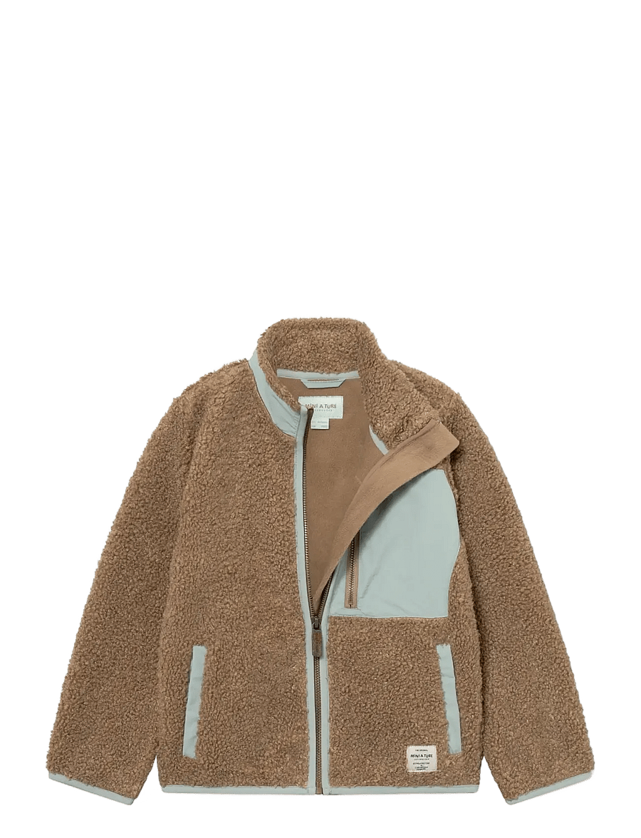 MINI A TURE - MATALINUR teddyfleece jacket. GRS - fliisjakid - otter brown - 3