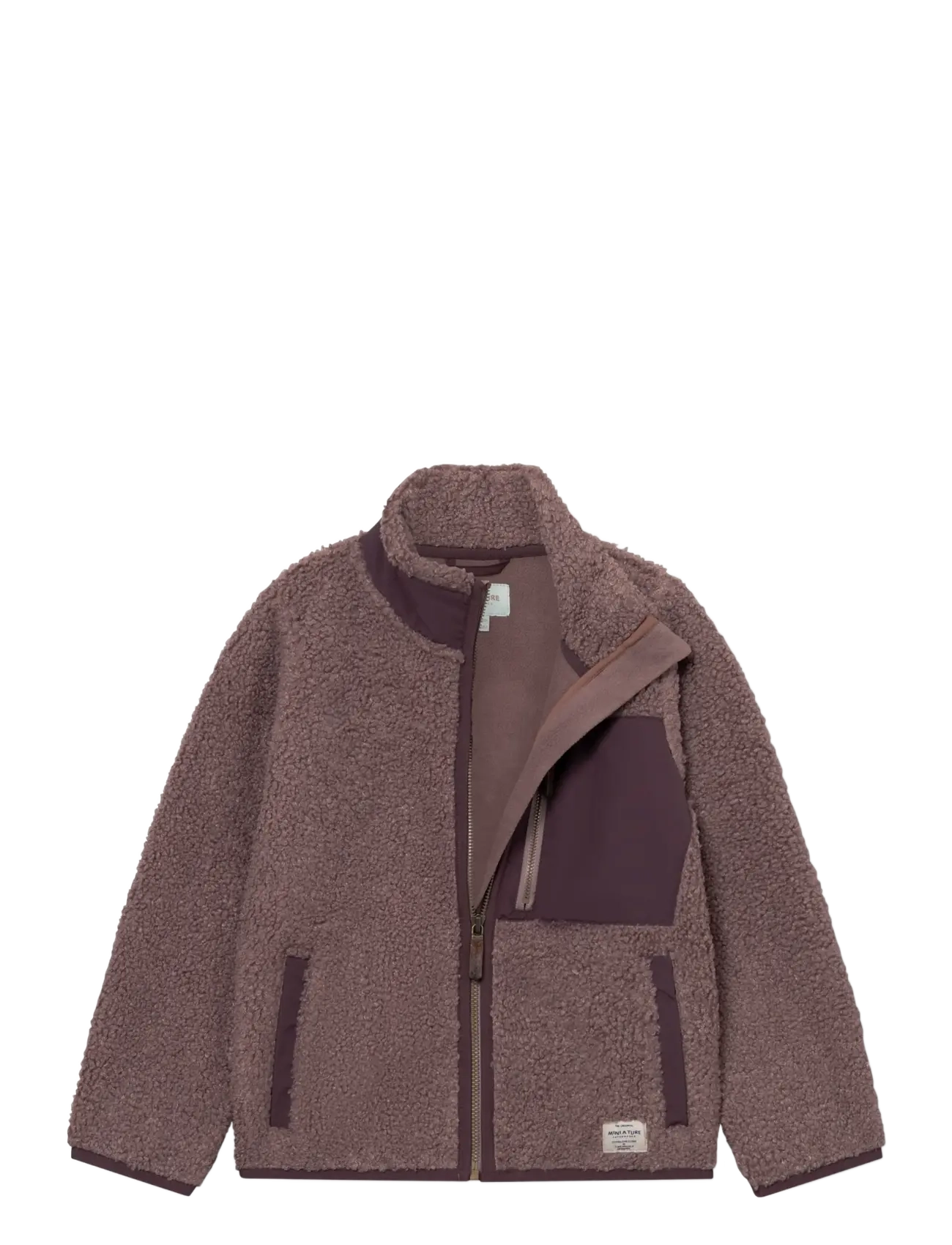 MINI A TURE - MATALINUR teddyfleece jacket. GRS - fliisjakid - peppercorn plum - 2