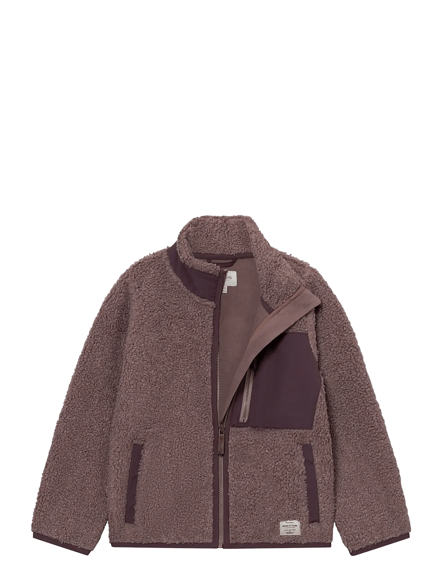 MINI A TURE - MATALINUR teddyfleece jacket. GRS - fliisjakid - peppercorn plum - 2