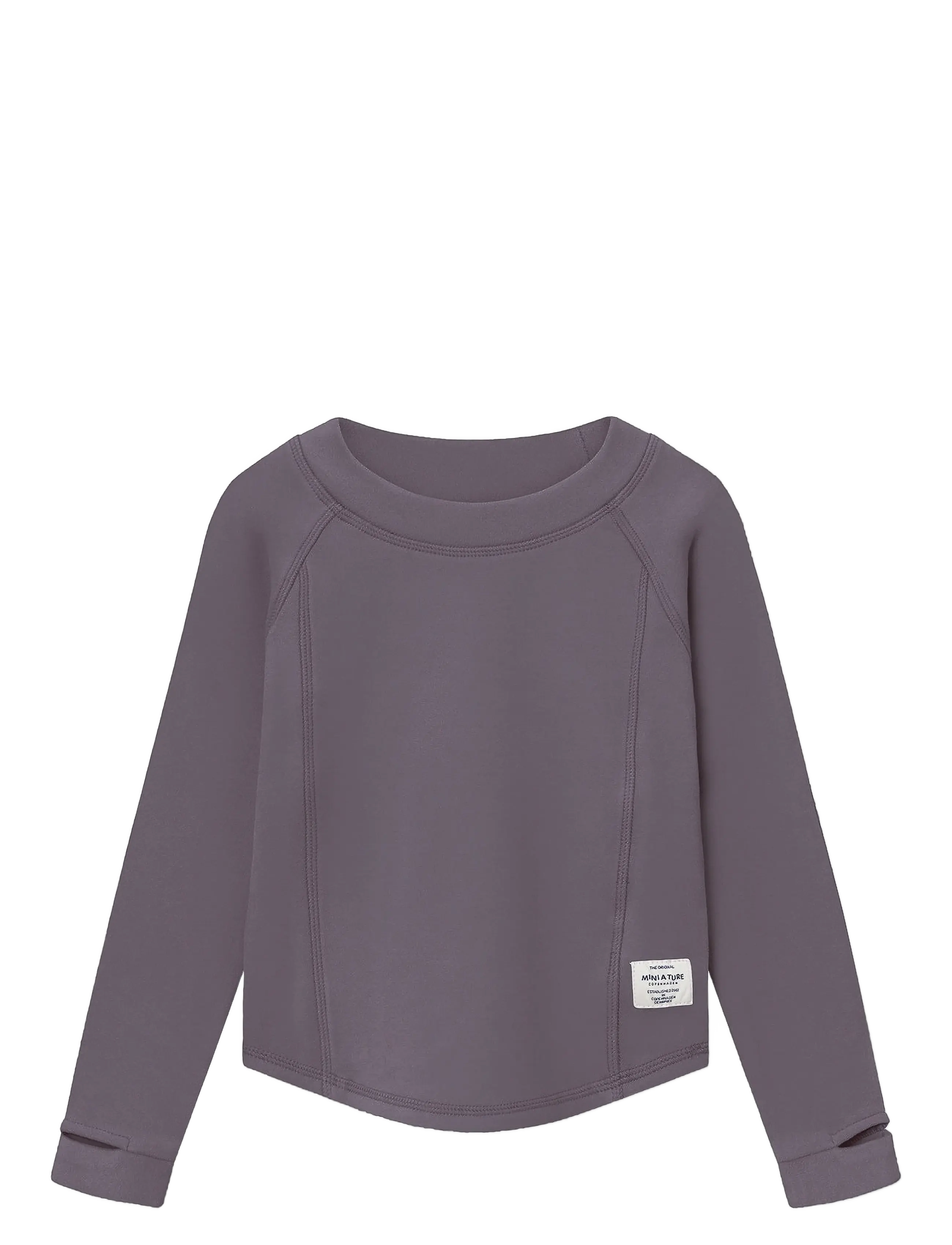 MINI A TURE - MATLENIE light fleece LS t-shirt. GRS - rabbit plum - 1