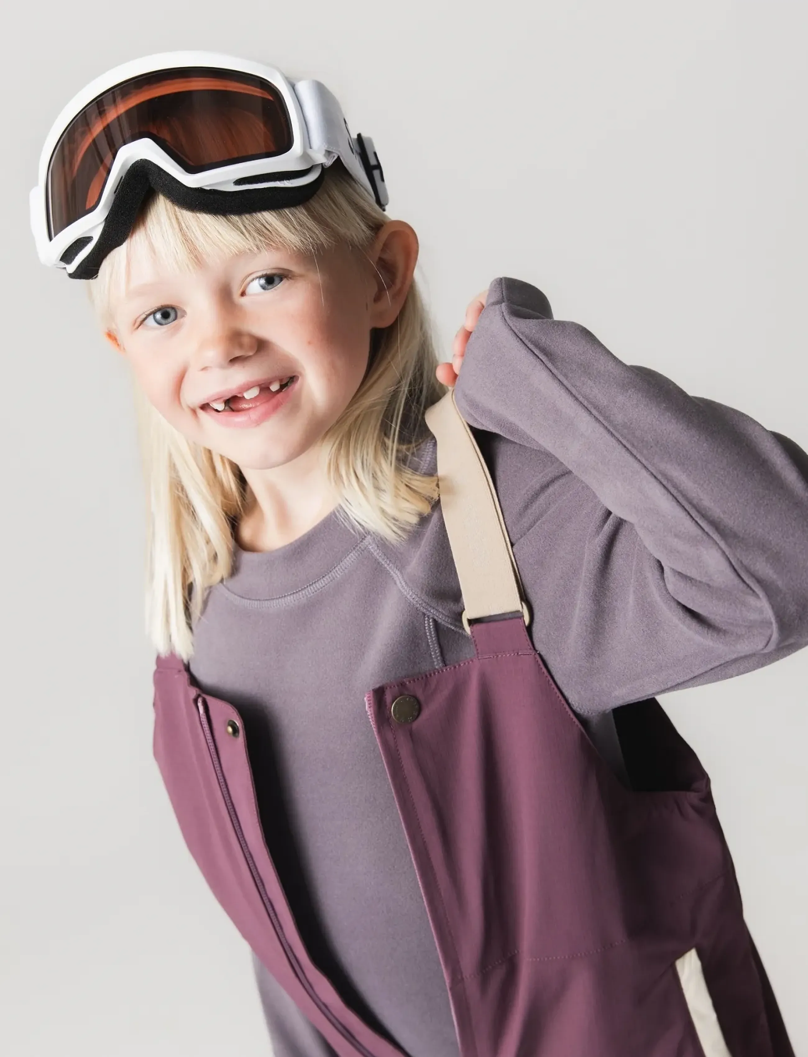 MINI A TURE MATLENIE light fleece LS t-shirt. GRS - MINI A TURE - RABBIT PLUM / purple