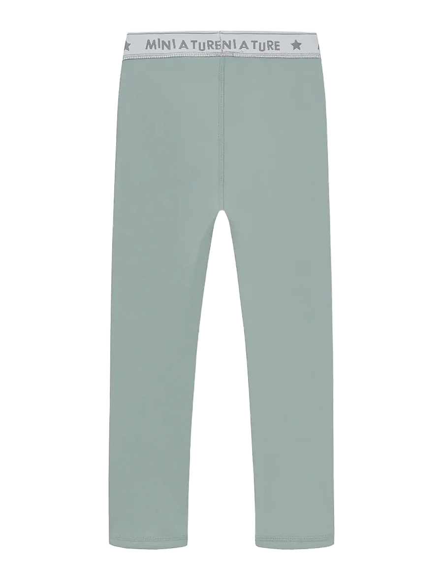 MINI A TURE - MATLEEMA light fleece tights. GRS - chinois green - 1