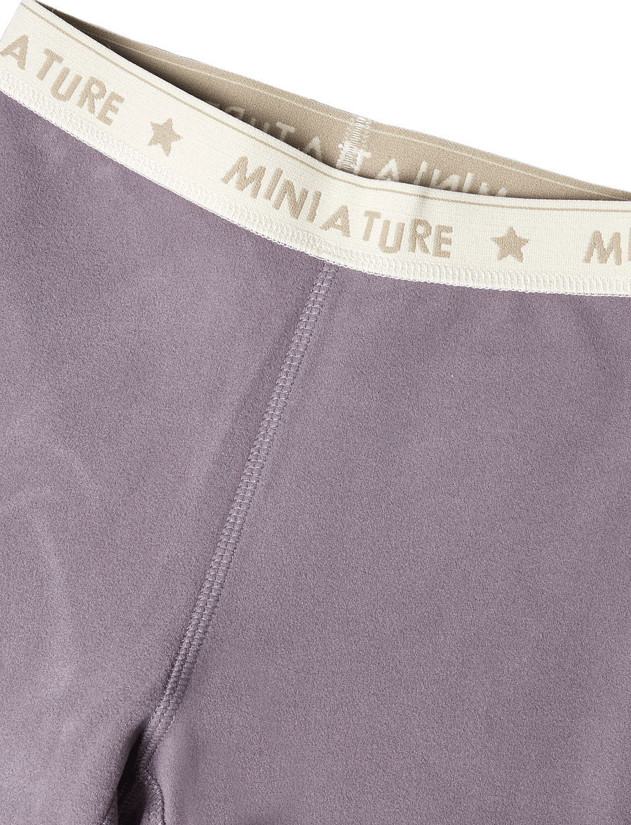 MINI A TURE - MATLEEMA light fleece tights. GRS - funkionsunterwäsche - hosen - rabbit plum - 4